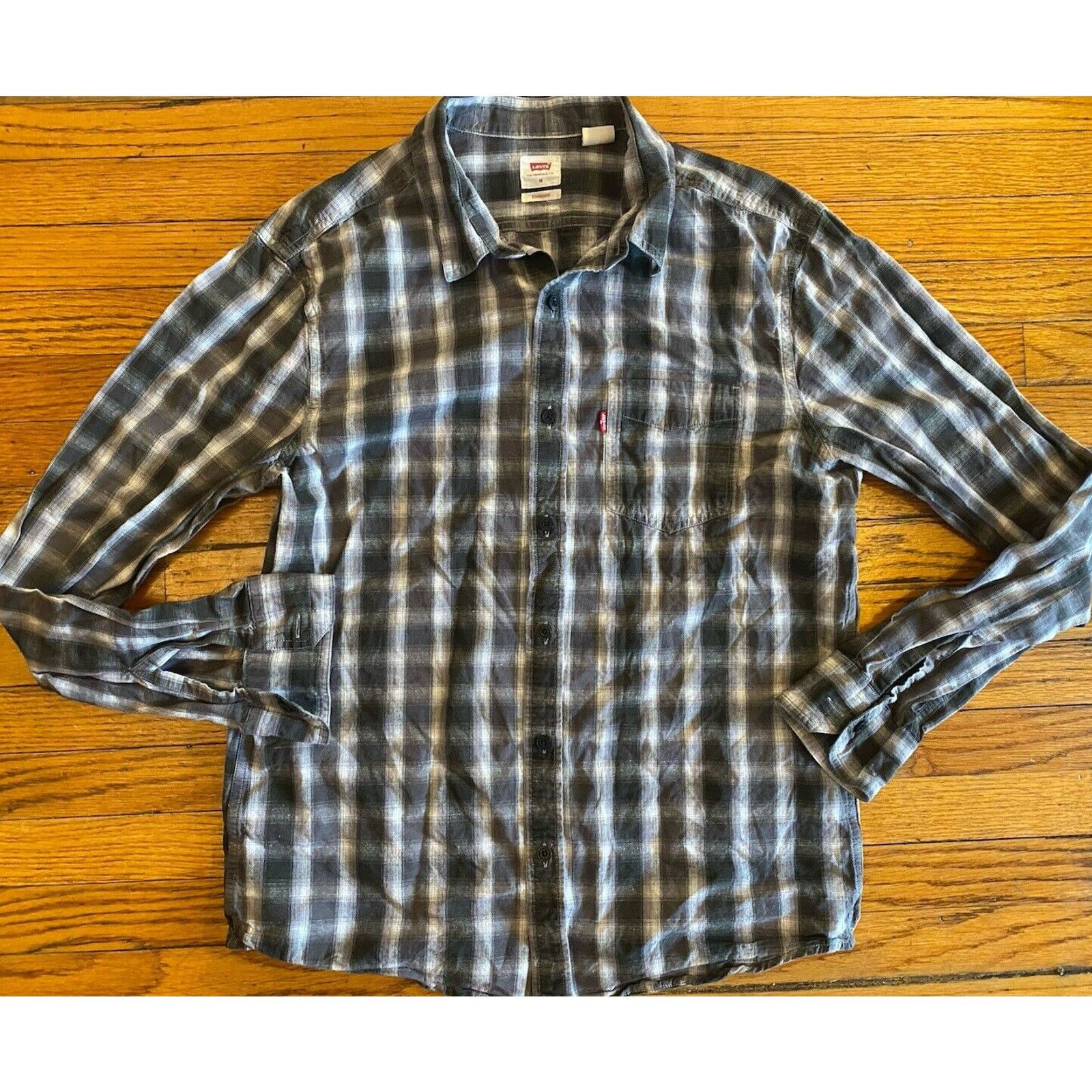 Levi's Levi's Flannel Cotton Button Up Shirt Mens M Standard Fit Size US M / EU 48-50 / 2 - 1 Thumbnail