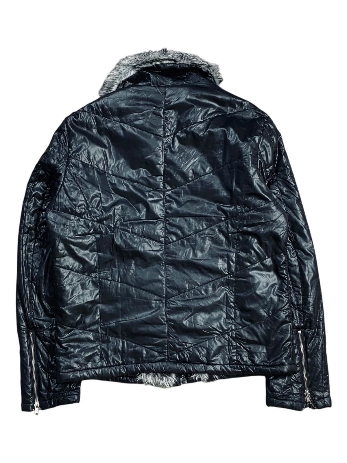 2000s Spinach - Vkei Style Trim Fur Jacket