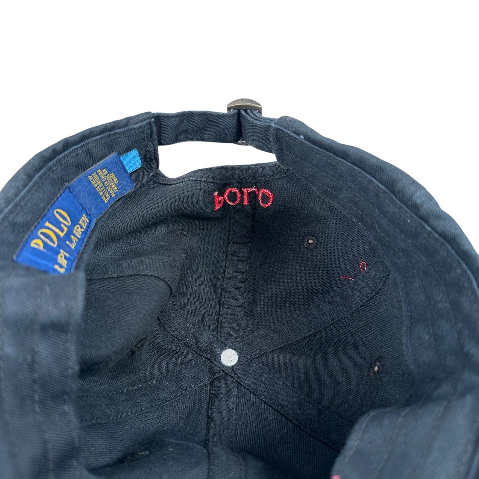Polo Ralph Lauren Polo Ralph Lauren Dad Hat OS Faded Black Red Cotton Golf Cap Size ONE SIZE - 7 Thumbnail