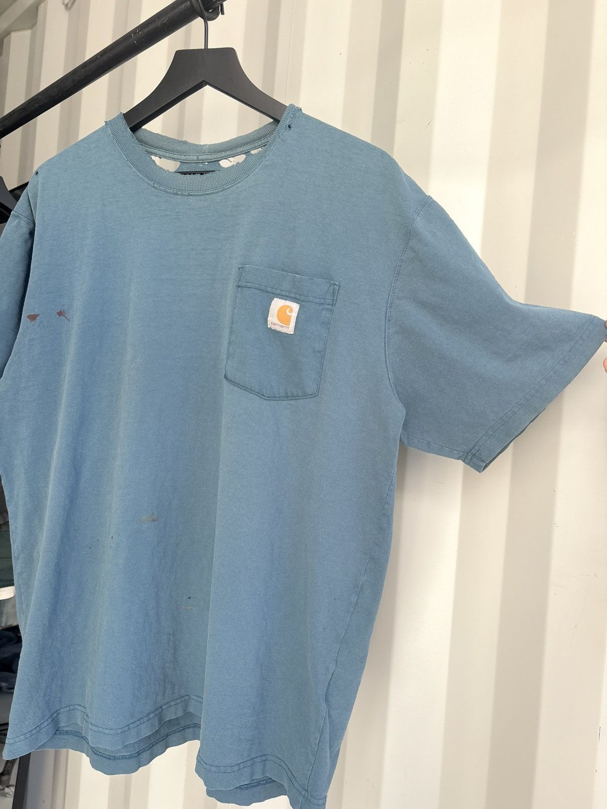 Vintage Thrashed Carhartt Pocket Faded Distressed Shirt GRUNGE Size US XL / EU 56 / 4 - 2 Thumbnail