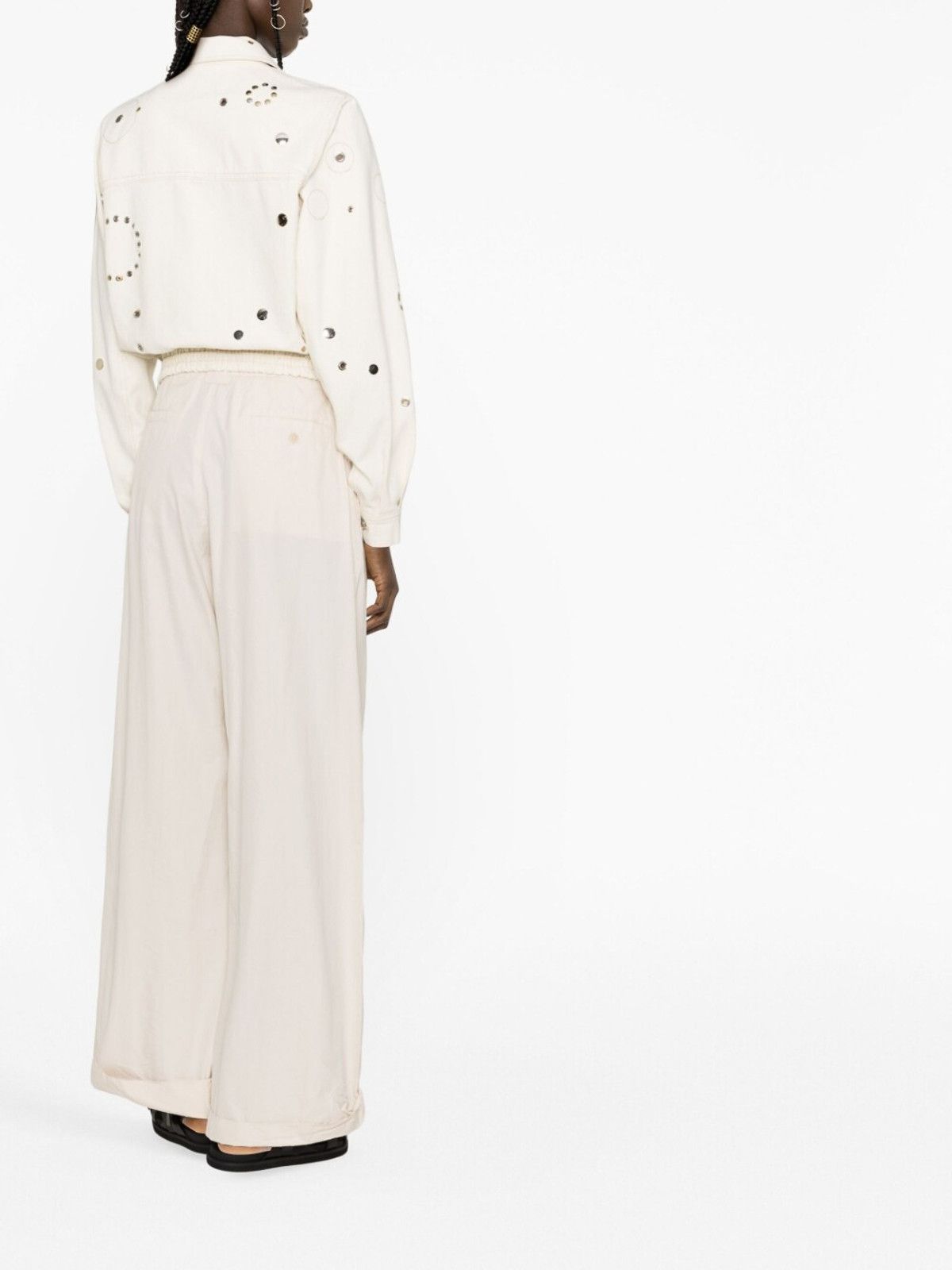 Chloe o1loc1c0625 Boxy Jacket in Iconic Milk Size M / US 6-8 / IT 42-44 - 3 Thumbnail