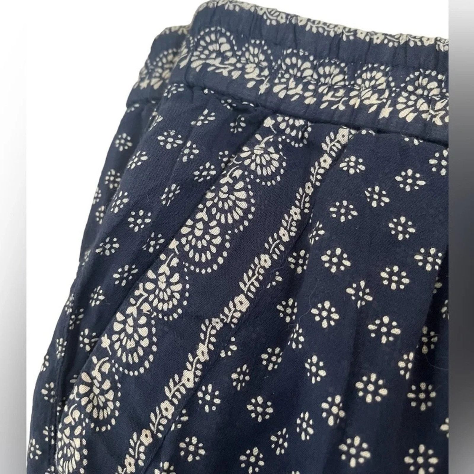 Joie Joie blue and white print wide leg pants, size Large Size 38" / US 16 / IT 52 - 2 Thumbnail