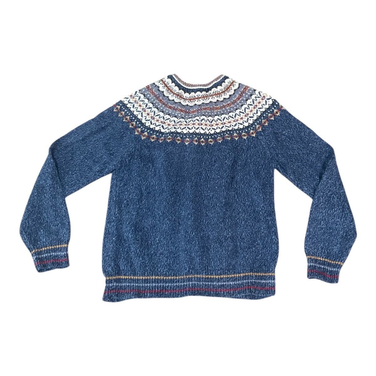 Other Vintage Tiara International Sweater Blue Ramie Cotton Medium Size M / US 6-8 / IT 42-44 - 3 Thumbnail