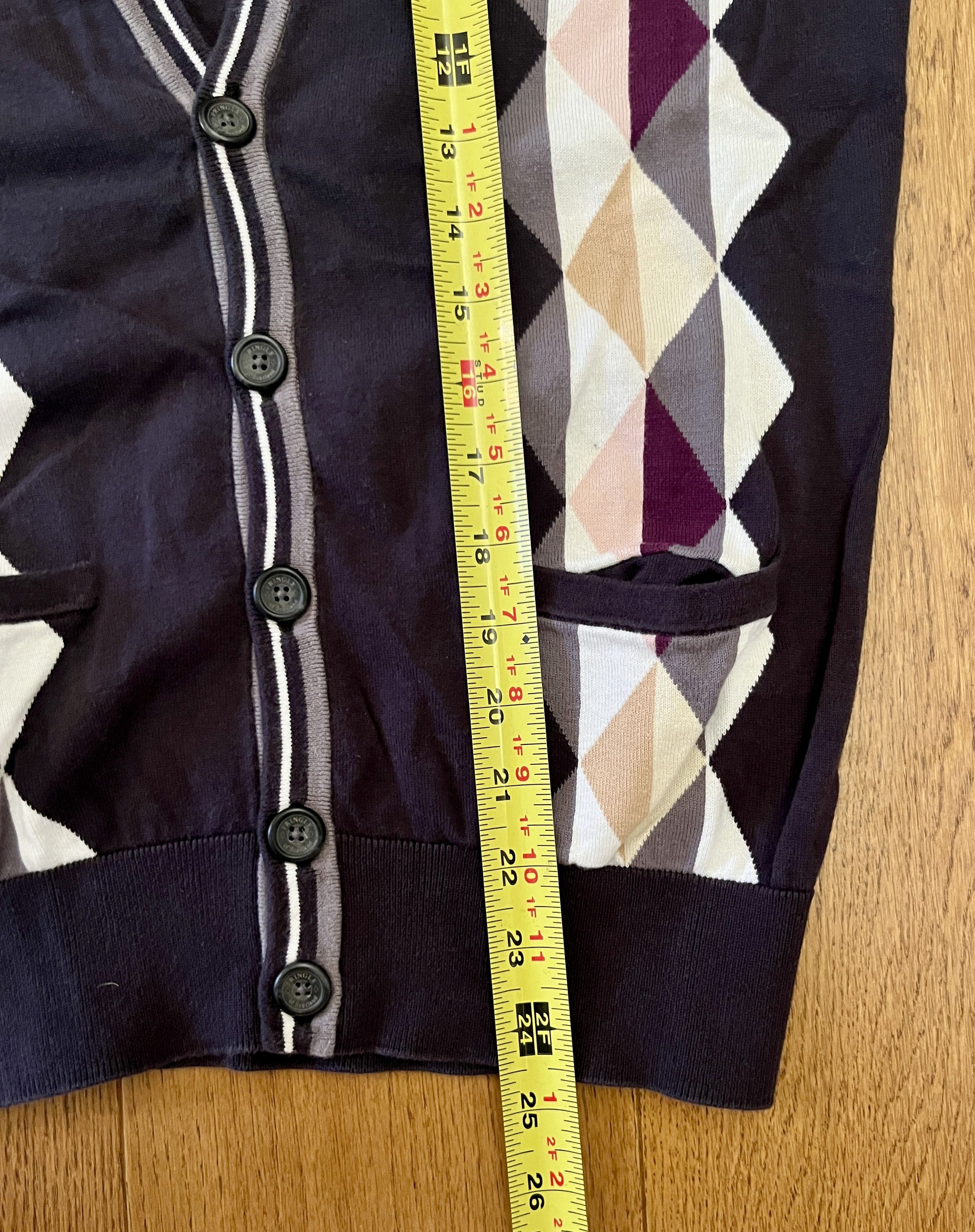 Pringle Of Scotland Pringle of Scotland Argyle Cotton Cardigan Sweater M Size US M / EU 48-50 / 2 - 5 Thumbnail
