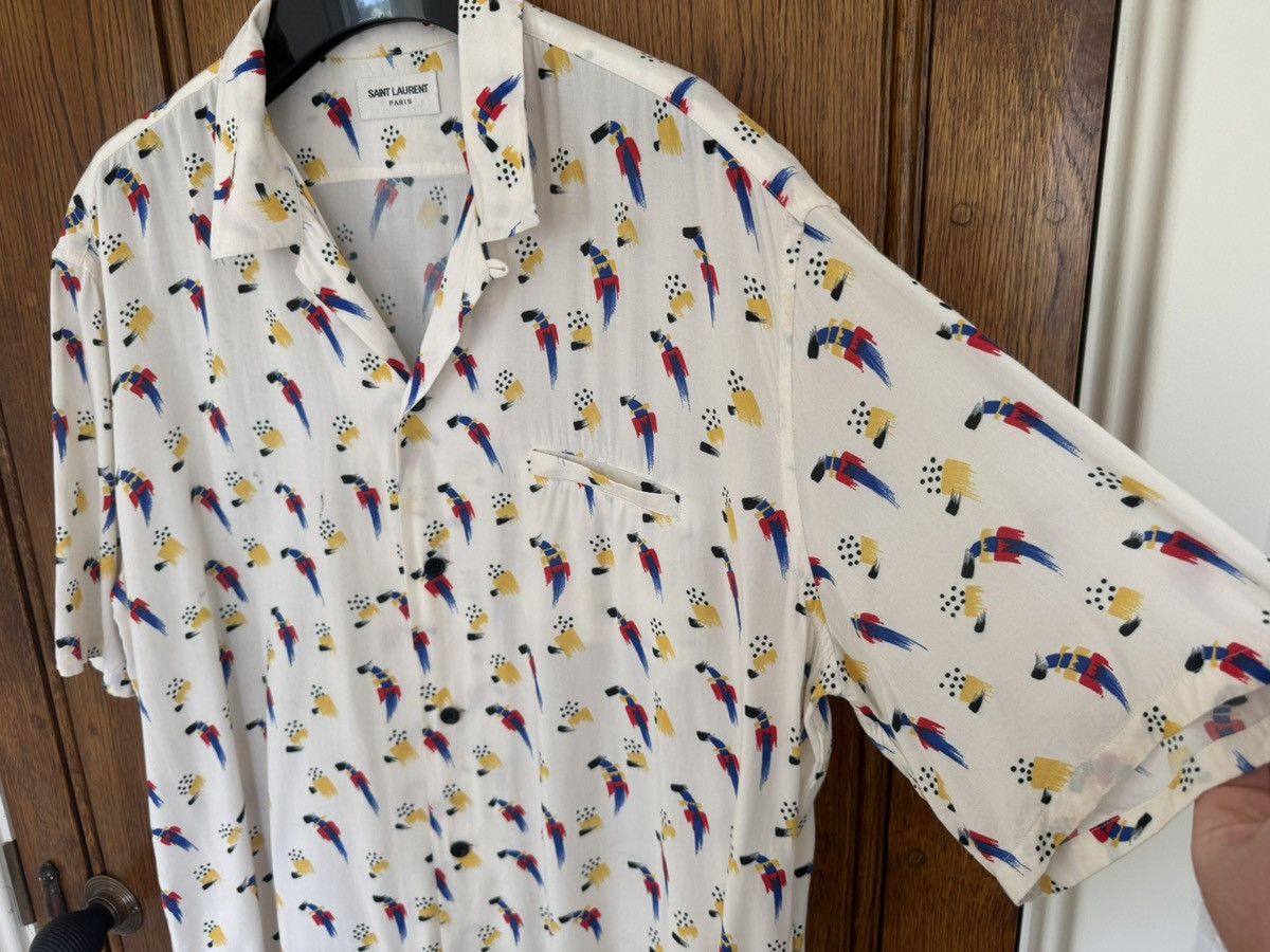 Saint Laurent Paris SS22 Saint Laurent parrot Hawaiian shirt bowling 41 grail Size US L / EU 52-54 / 3 - 12 Thumbnail