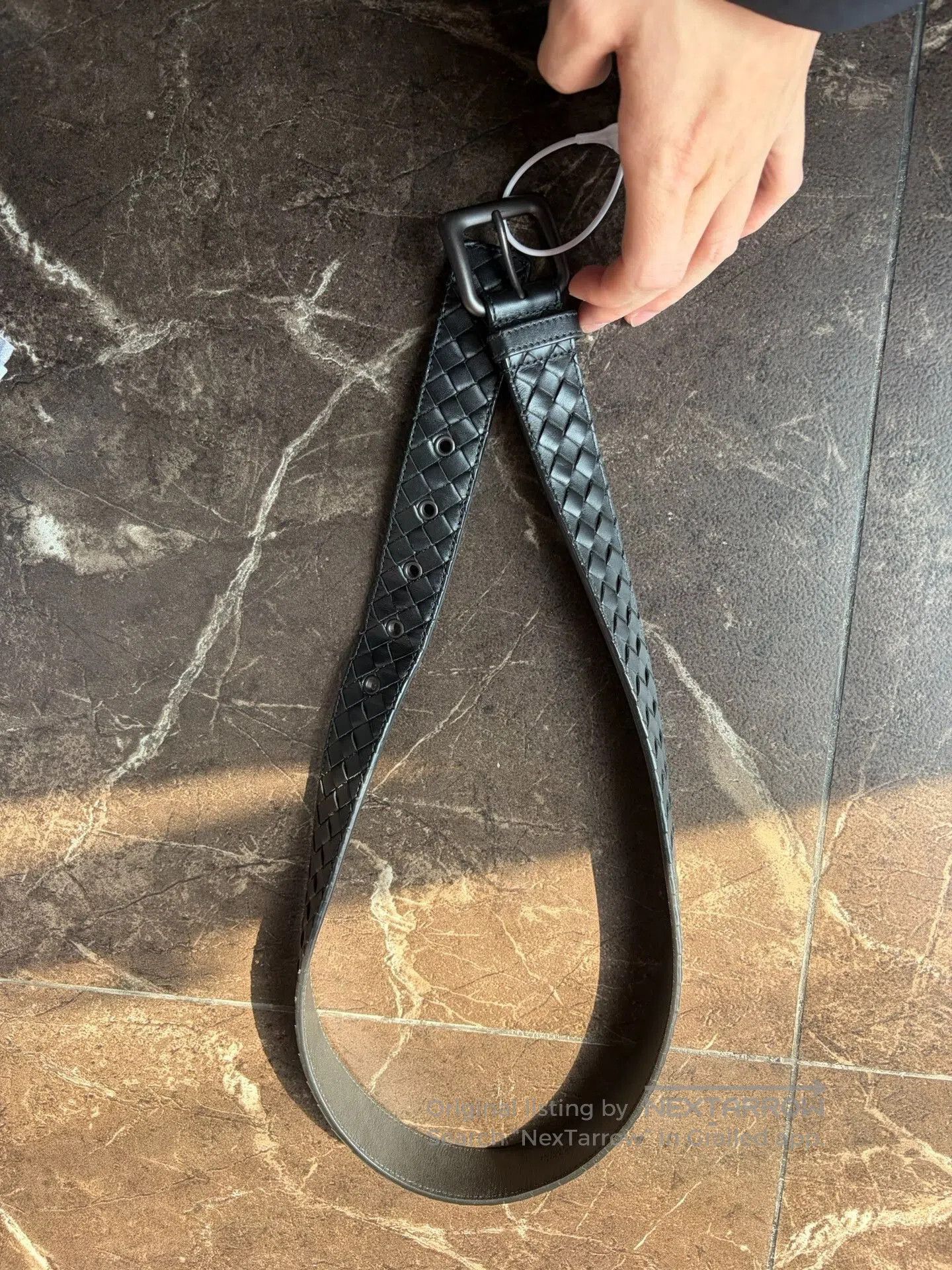 Bottega Veneta Bottega Veneta Black Woven Belt. Size ONE SIZE - 1 Thumbnail