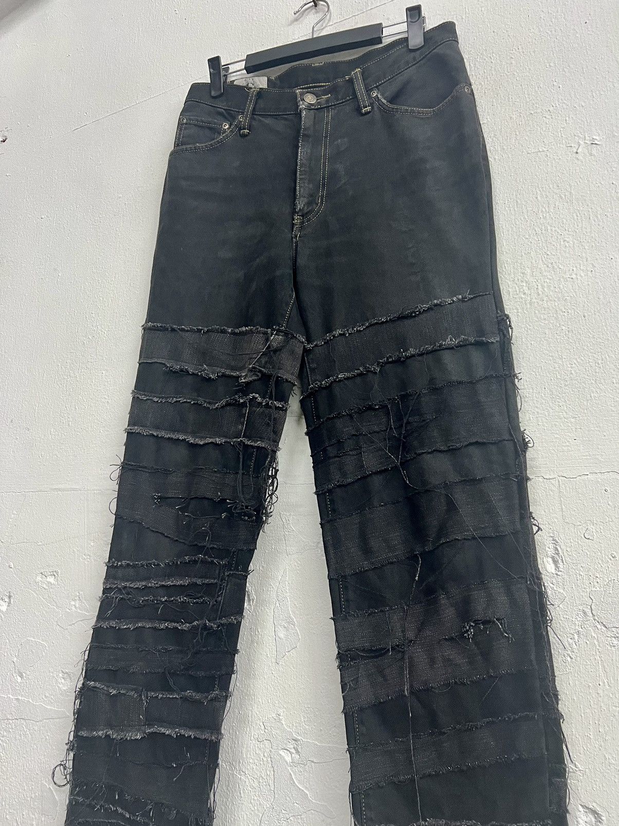 Beauty Beast × Edwin × If Six Was Nine VINTAGE EDWIN SUPERBLACK RECONSTRUCTED HAGI Size US 30 / EU 46 - 6 Thumbnail