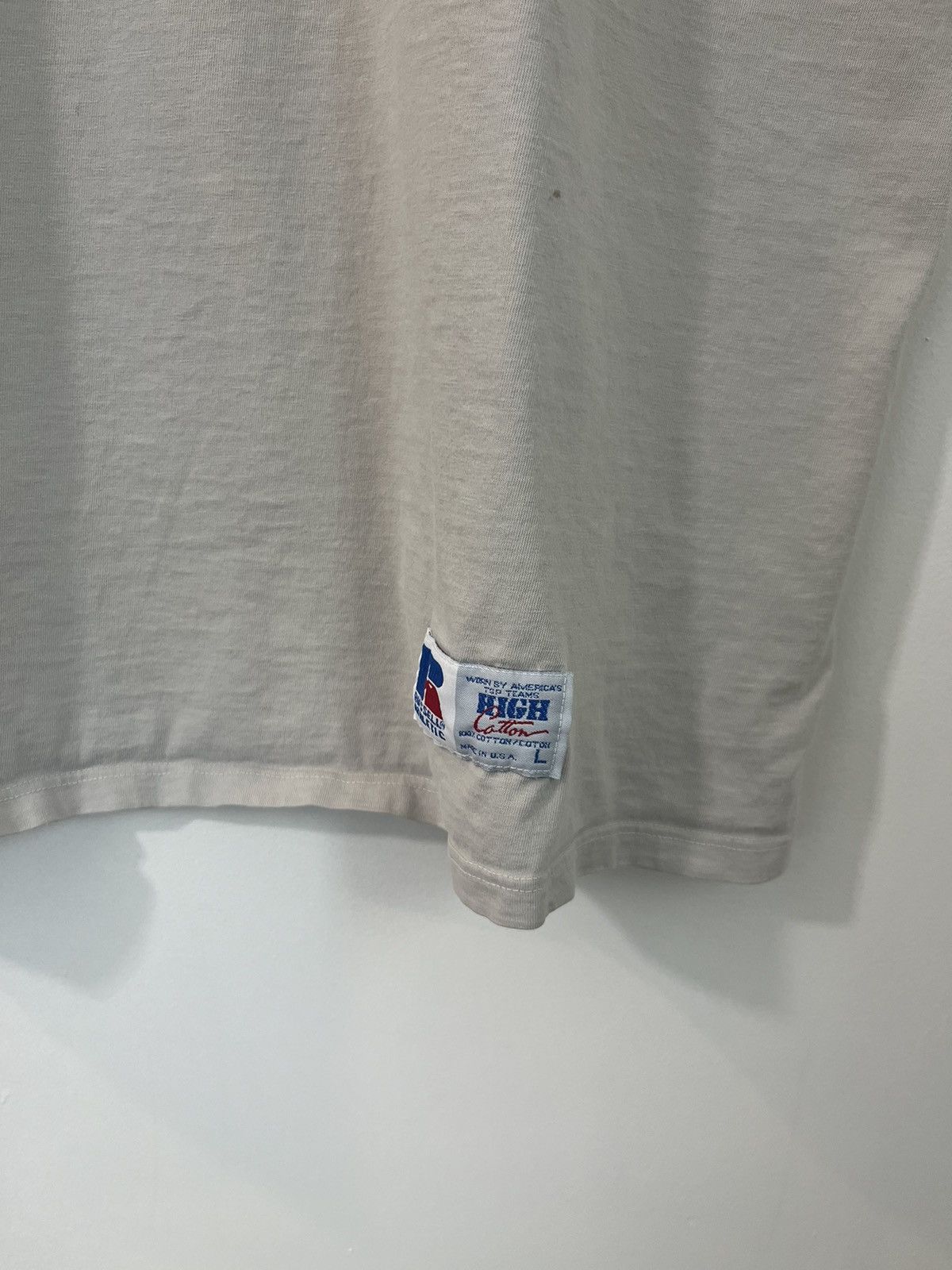 Russell Athletic Blank Distressed Cap Sleeve Faded Basic Tee Size US L / EU 52-54 / 3 - 5 Thumbnail