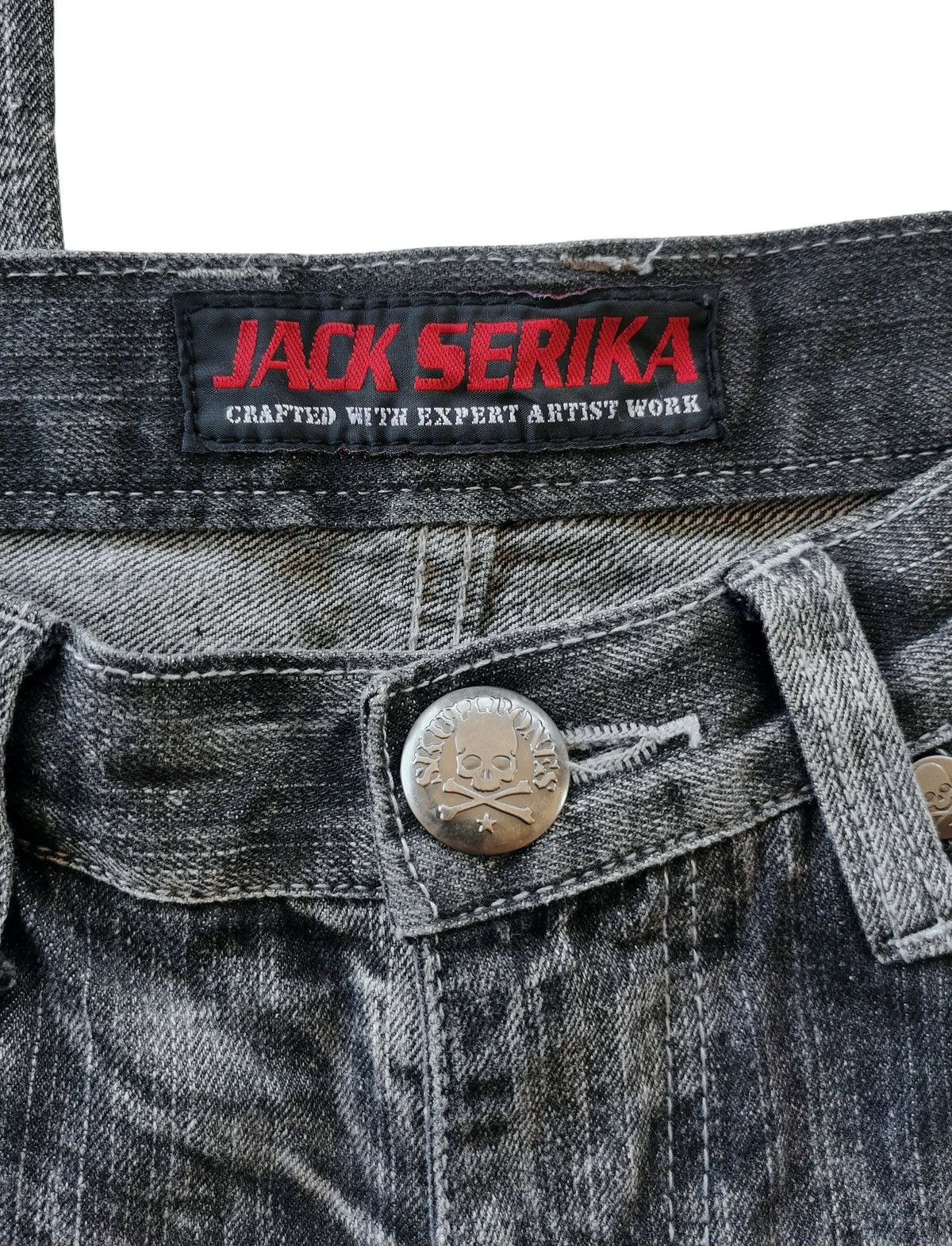 Japanese Brand Jack Serika Skullbones Jeans – Number (N)ine Inspired Size US 31 - 10 Thumbnail