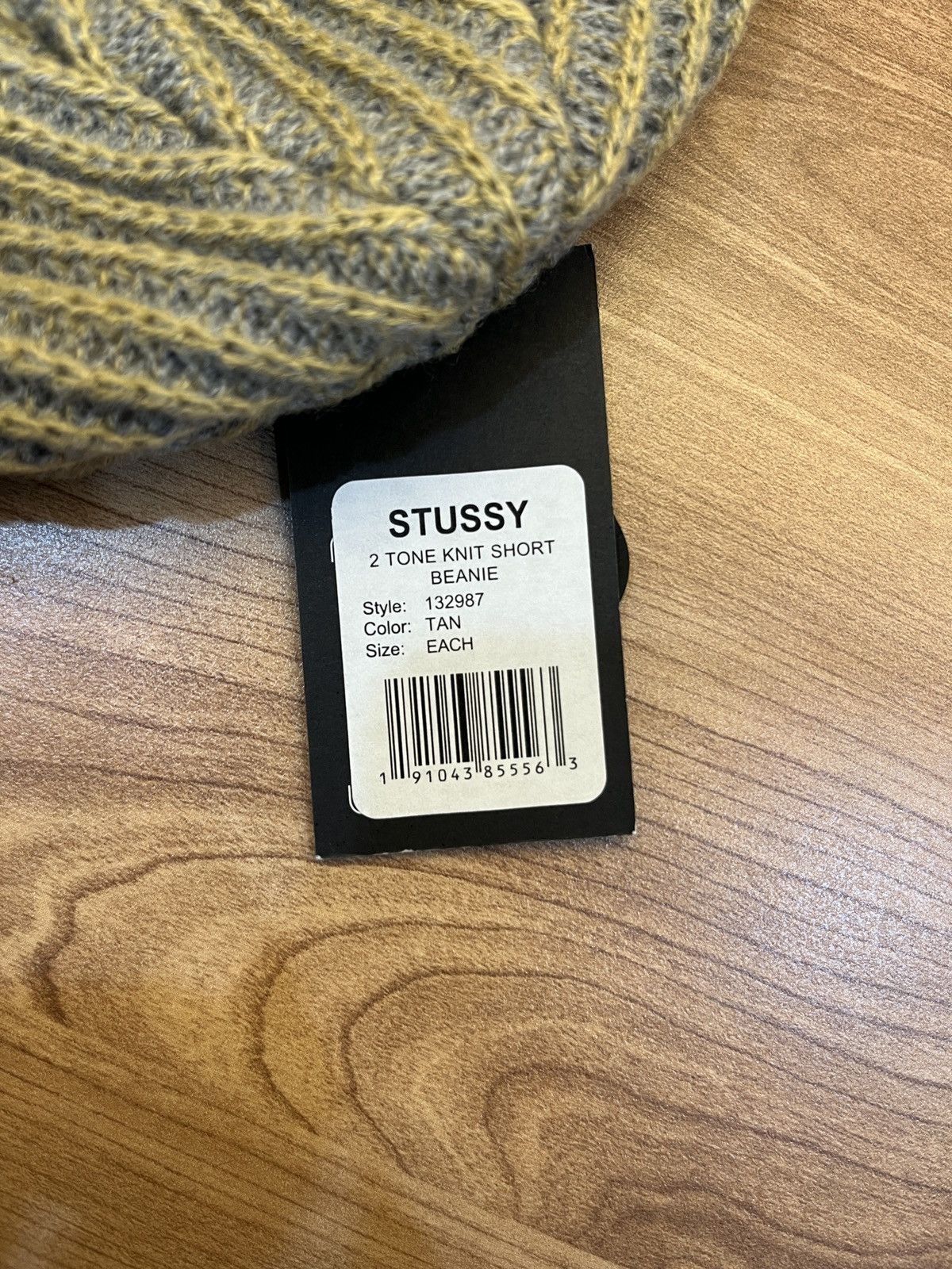 Stussy Stussy 2 Tone Knit Short Beanie Hat Size ONE SIZE - 4 Thumbnail