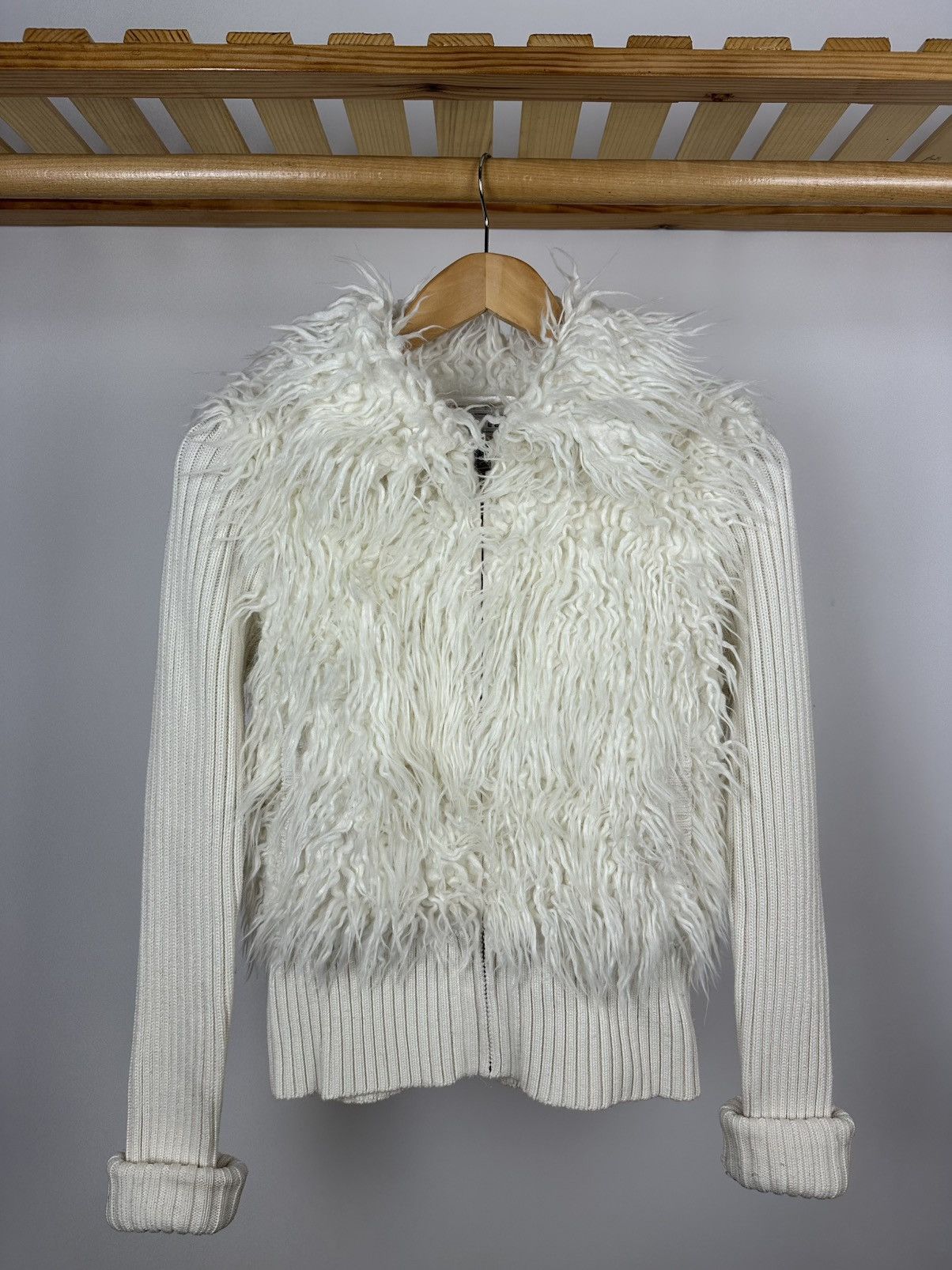 Japanese Fur Knit Zip Sweater LGB Style Y2K IfSixWasNine