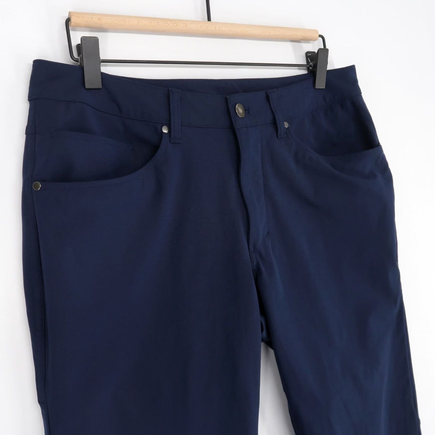 Lululemon Lululemon ABC Classic Fit Pants Mens 31 Blue Warpstreme 5 Pocket Flaws Wool?? Size US 31 - 3 Thumbnail