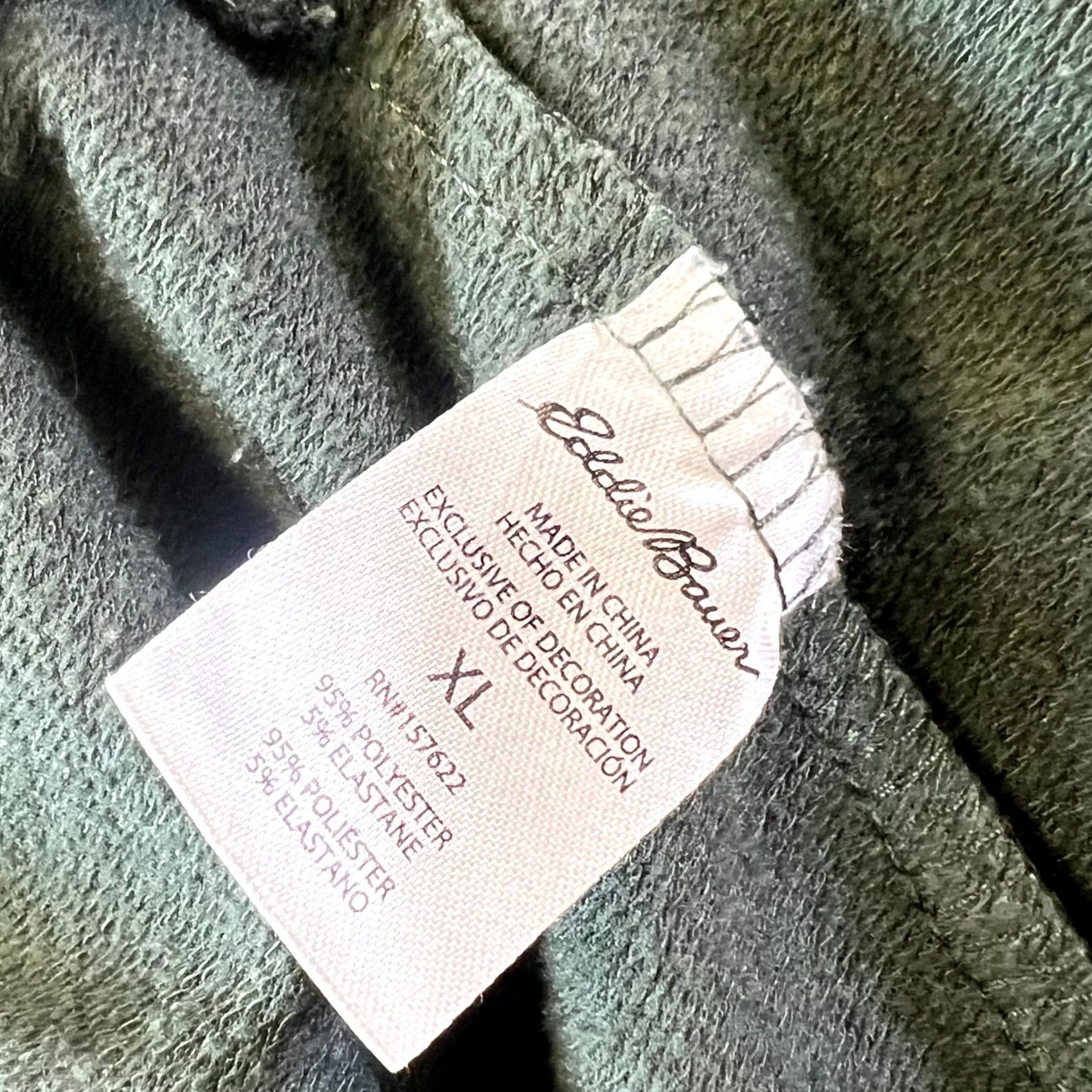 Eddie Bauer Eddie Bauer Sweatpants Womens XL Army Green Fleece Lined Tapered Leg Loungewear Size 40" / US 18 - 7 Thumbnail
