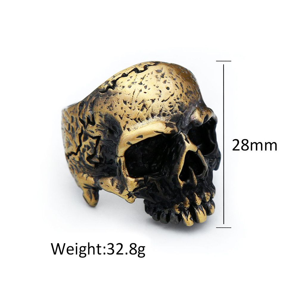 Japanese Brand × Jewelry × Vintage Punk Brass Skull Ring Size ONE SIZE - 6 Thumbnail