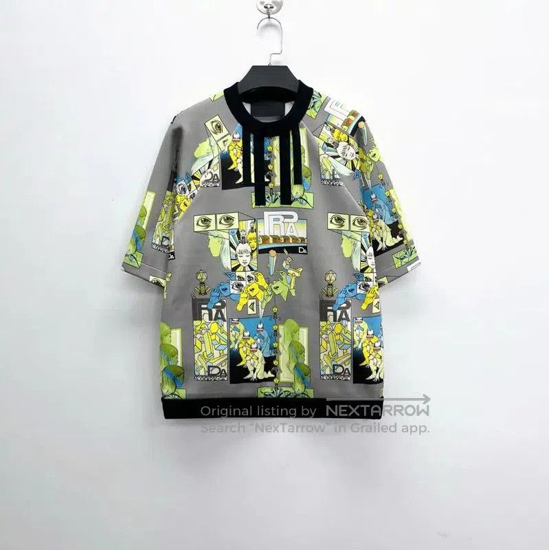 Prada Prada Multicolor Cotton Blend Short Sleeve Sweatshirt. Size US S / EU 44-46 / 1 - 1 Thumbnail