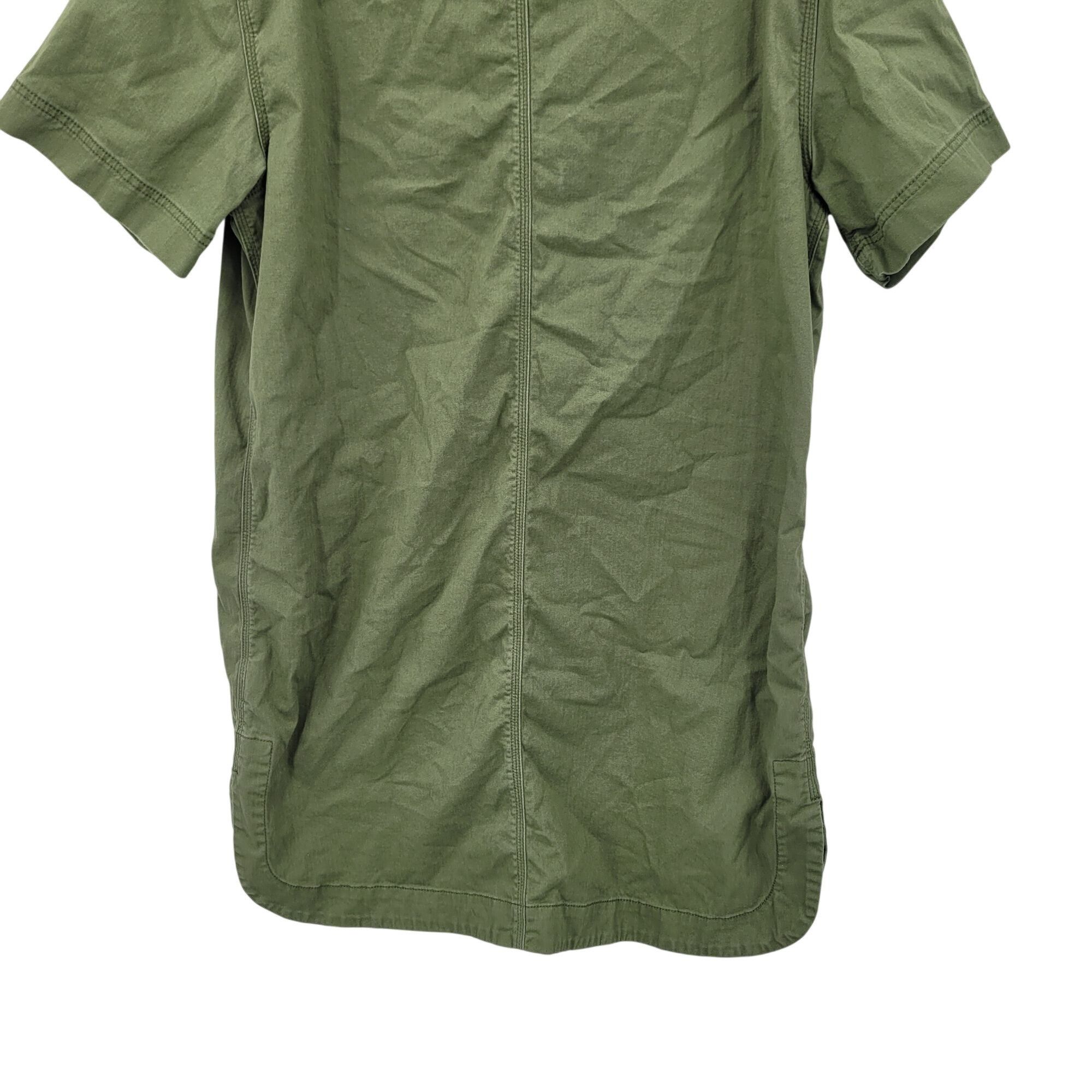 Lee Vtg Lee Workwear Army Green Pinafore Denim Utility Shirt Dre Size L / US 10 / IT 46 - 4 Thumbnail