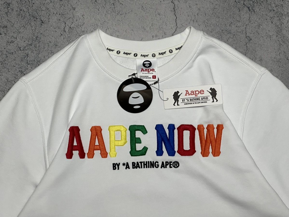 Aape Bape AAPE NOW Rainbow Logo Sweatshirt Tee Size US S / EU 44-46 / 1 - 2 Thumbnail