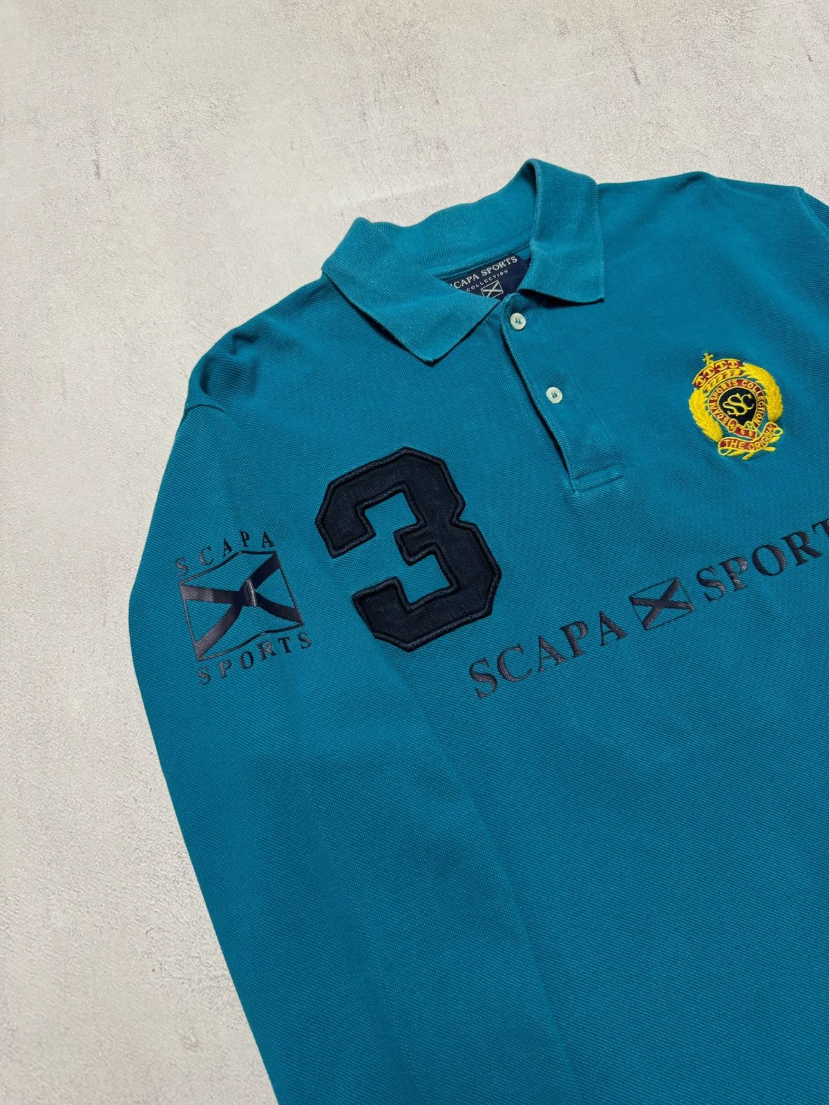 Scapa Sports Vintage Scapa Sports Rugby Polo Sweatshirt #3 Big Logo Ralph Size US L / EU 52-54 / 3 - 6 Thumbnail