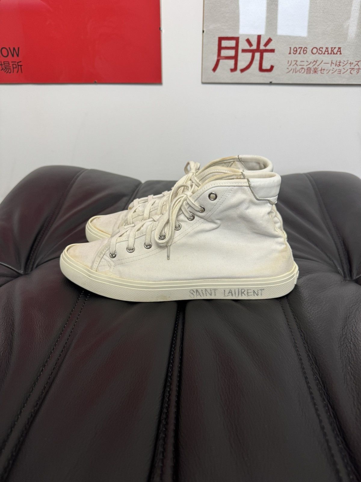 Saint Laurent Paris Saint Laurent Malibu High Tops Designer Luxury Shoes Rare Size US 7.5 / EU 40-41 - 5 Thumbnail