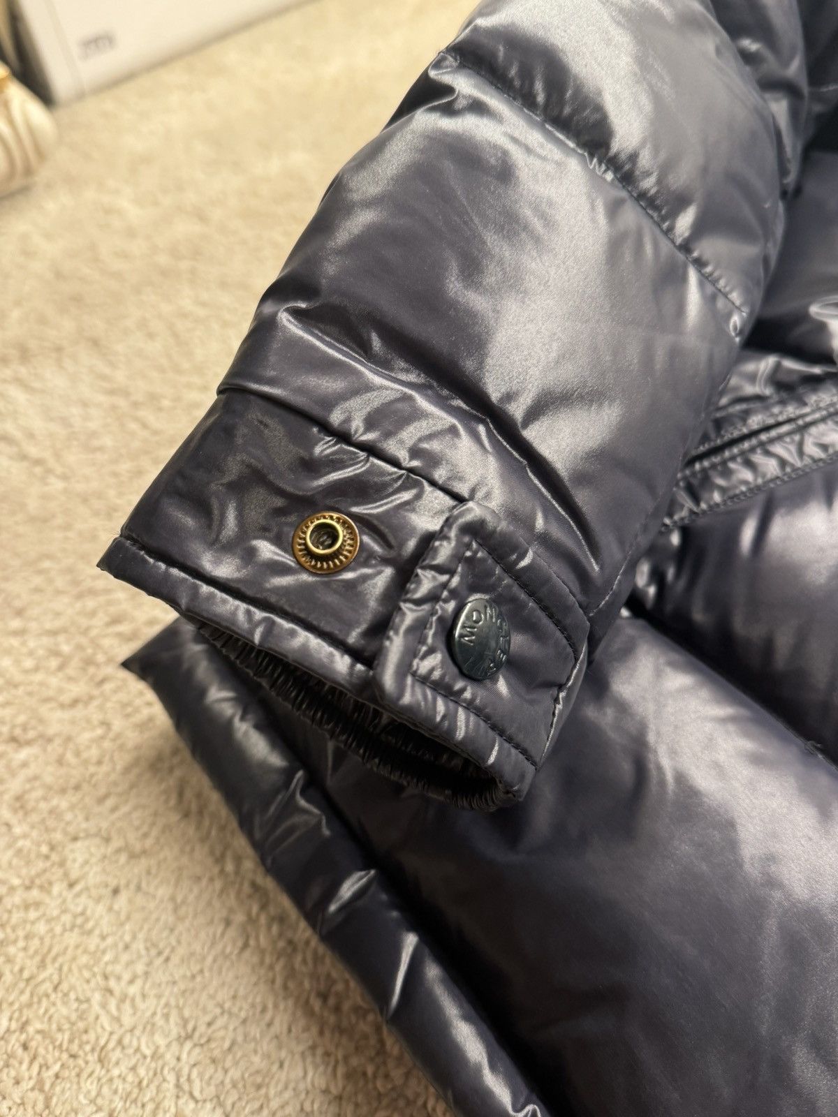 Moncler 🔵 Moncler Navy Maya Hooded Down Jacket (Size 1) Size US S / EU 44-46 / 1 - 4 Thumbnail