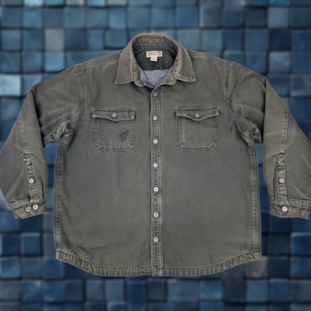 Olive Duluth Jacket Men 2XL Olive Green Fleece Lined Barn Chore Coat Size US XXL / EU 58 / 5 - 1 Thumbnail