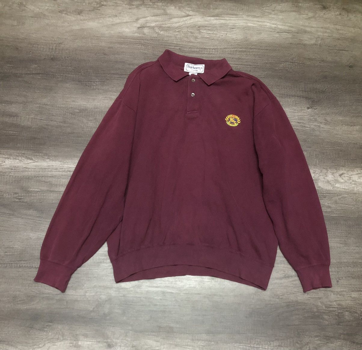 Burberry × Vintage Vintage Burberrys Long Sleeve Polo Shirt Size US XL / EU 56 / 4 - 1 Thumbnail