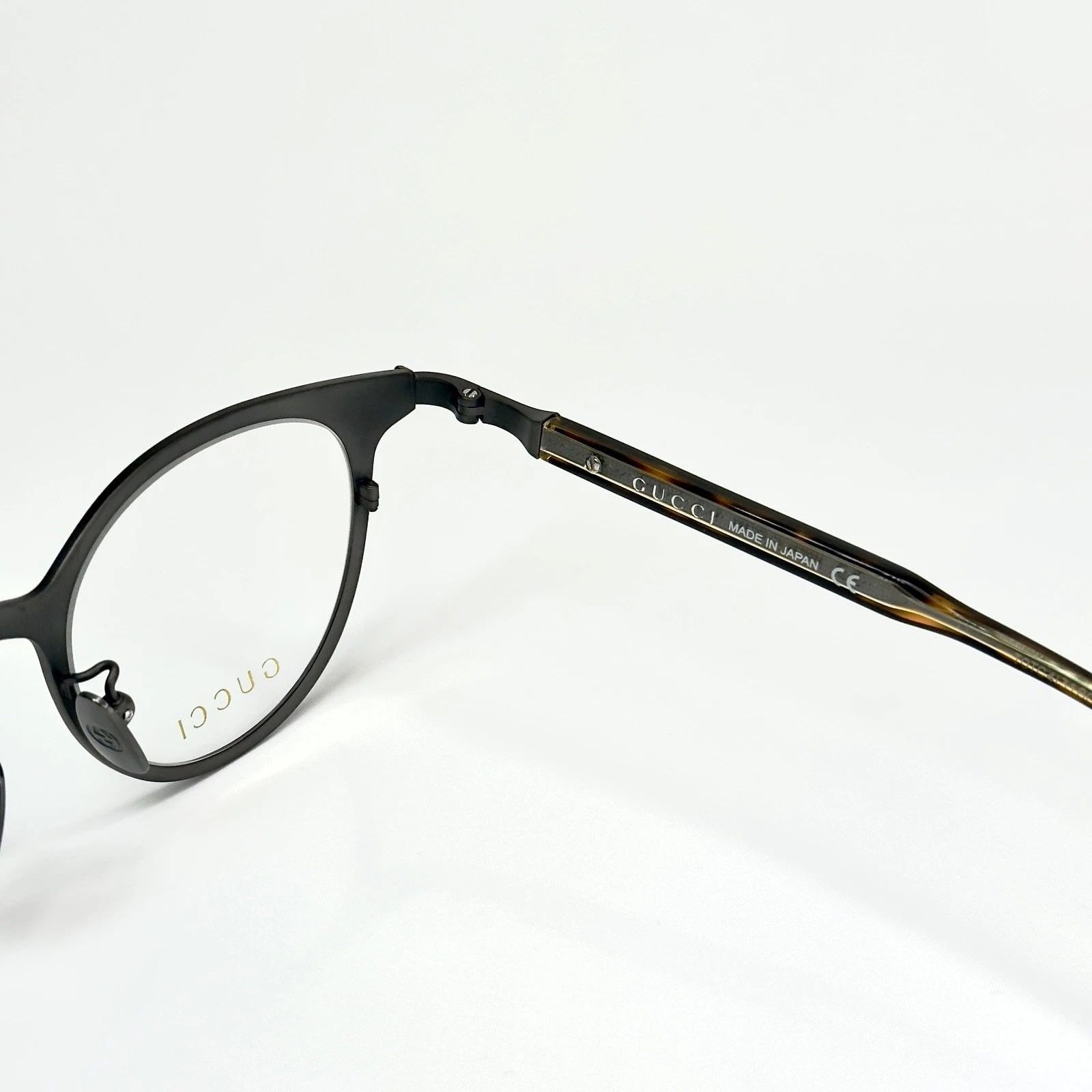 Gucci GUCCI GG0068O 0068 Titanium Brown Gold Eyeglasses 002 Size ONE SIZE - 3 Thumbnail