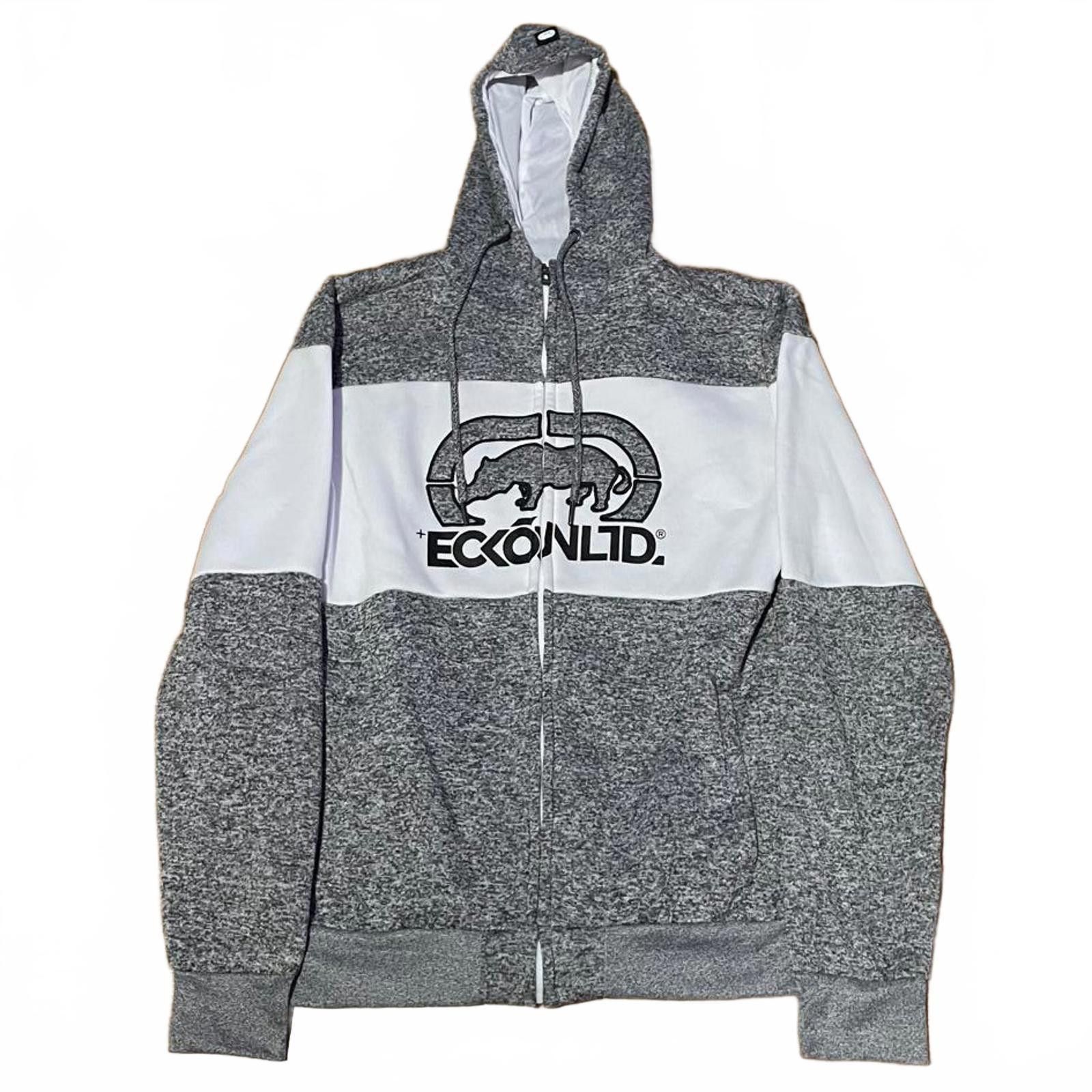 Ecko Unltd. Ecko Untld. Gray & White Zip-Up Hoodie With Rhino Design M Size US M / EU 48-50 / 2 - 1 Thumbnail