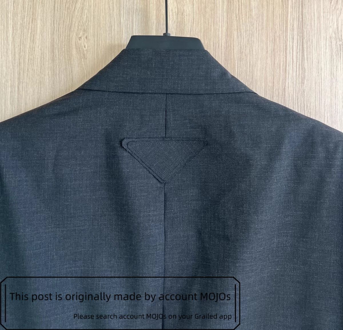 Prada Sz 48 Prada Dark Gray Triangle Logo Patch Blazer mojos1327 Size US M / EU 48-50 / 2 - 4 Thumbnail