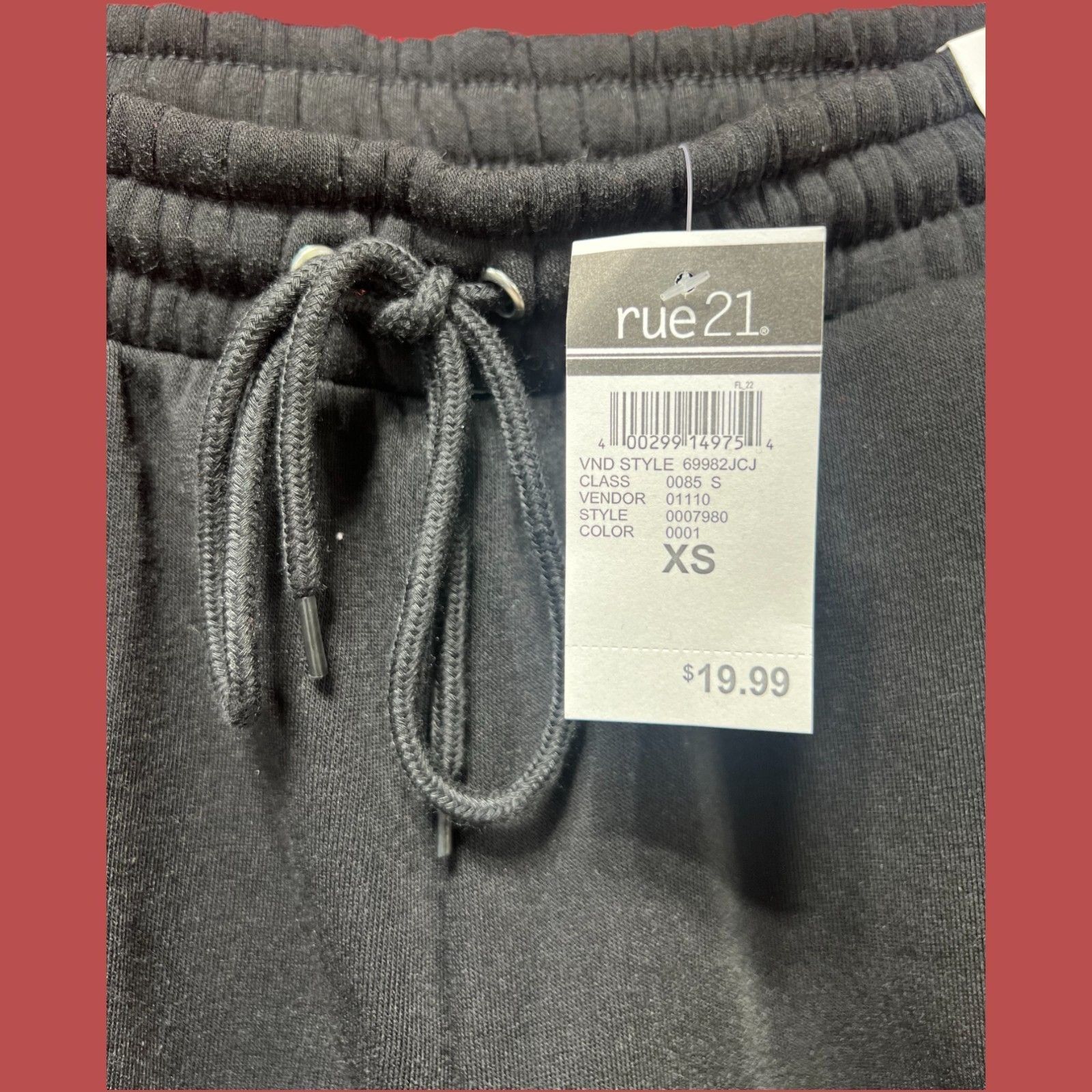 rue21 Rue 21 - Men's Sweatpants - Black - Extra Small Size ONE SIZE - 8 Thumbnail