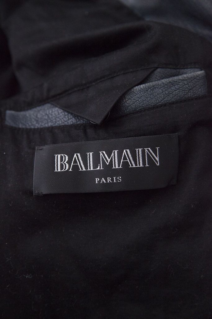 Balmain SS14 blue leather perfecto jacket Size US M / EU 48-50 / 2 - 9 Thumbnail