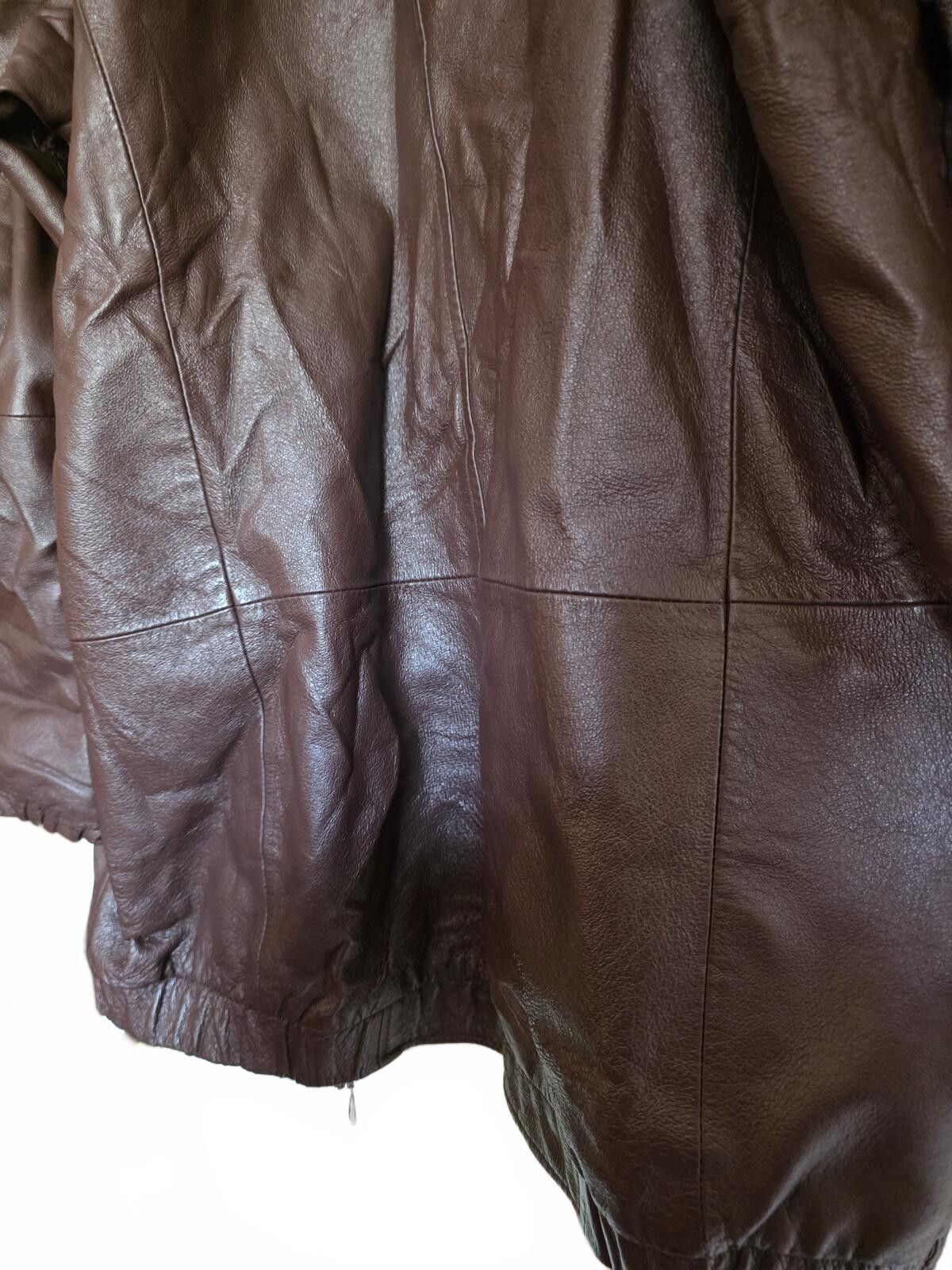Barena Venezia Vintage Venezia Genuine Leather Brown Long Jacket Size 18W Size XXL / US 16-18 / IT 52-54 - 8 Thumbnail