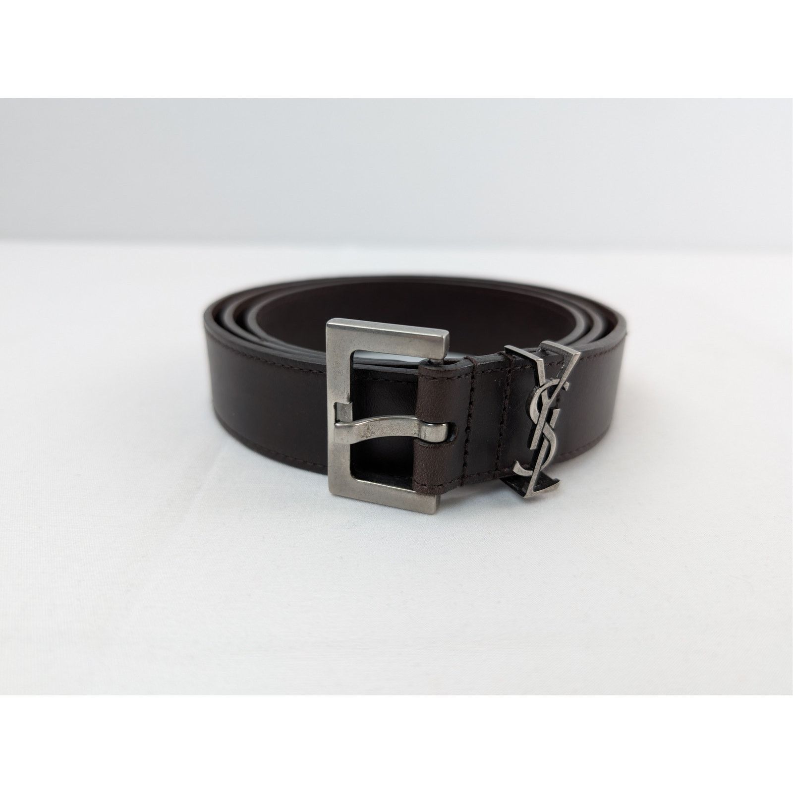 Saint Laurent Paris o1rshd1 Size: 85 / YSL Cintura Vegetal Icard Aged Belt Brown Size 34 - 2 Thumbnail