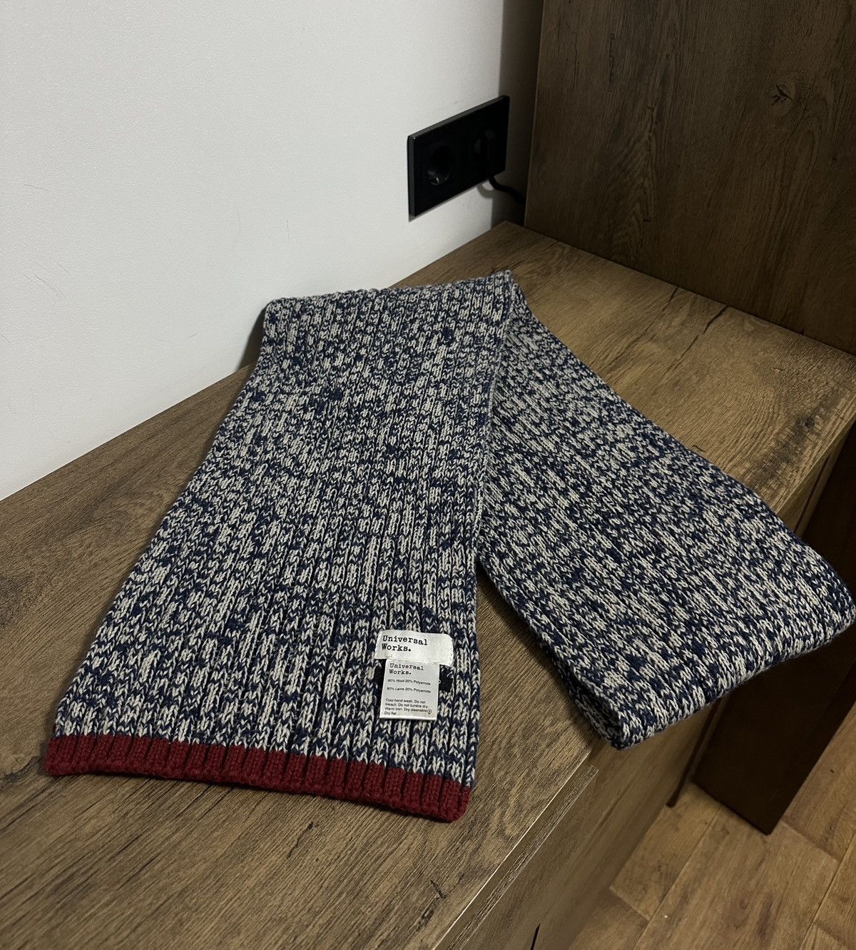 Universal Works Universal Works Wool Knit Long Scarf Denim Style Rare Size ONE SIZE - 1 Thumbnail