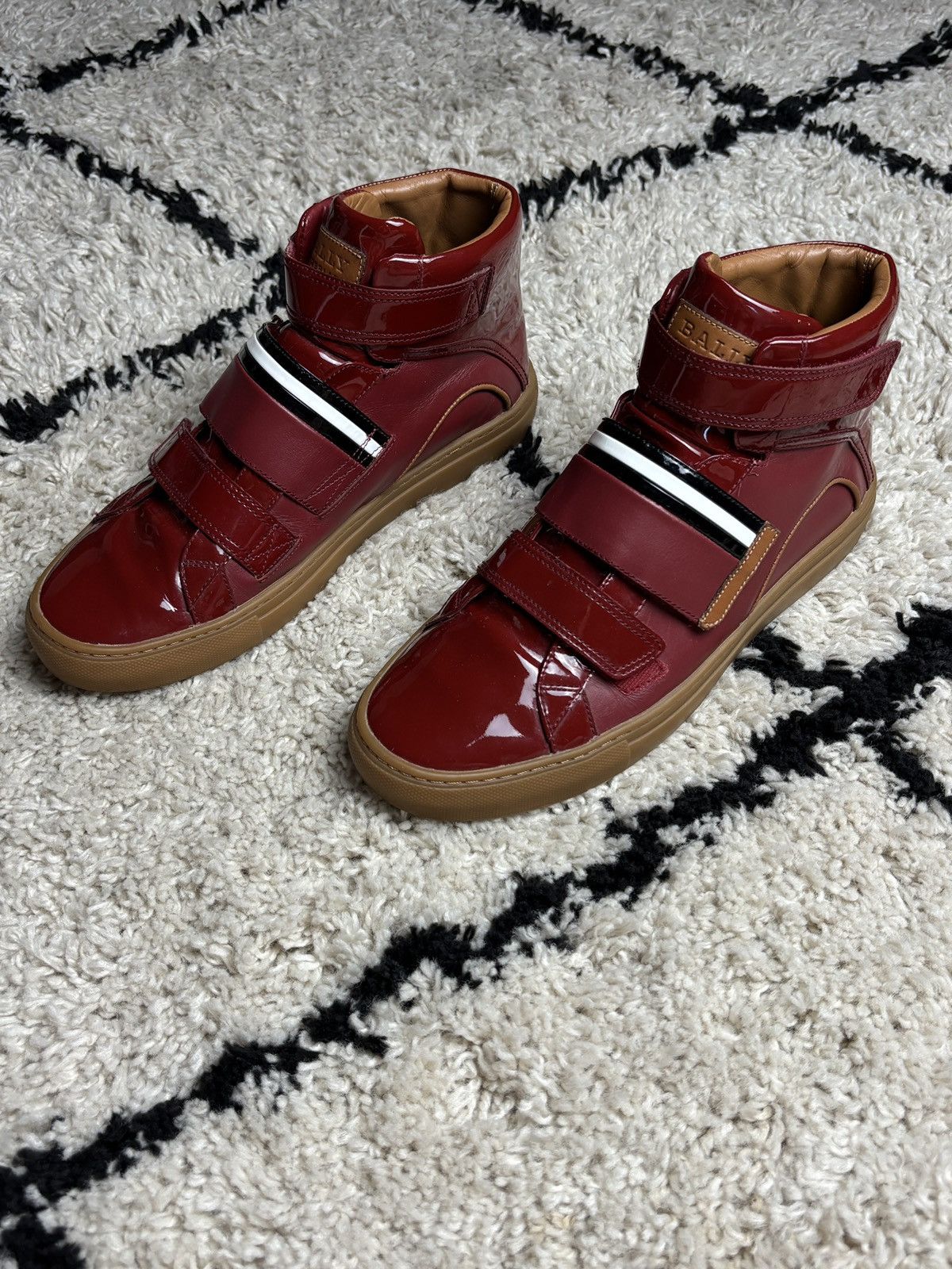 Bally Bally High Top Patent Leather Sneakers Maison Margiela Vibe Size US 8 / EU 41 - 3 Thumbnail