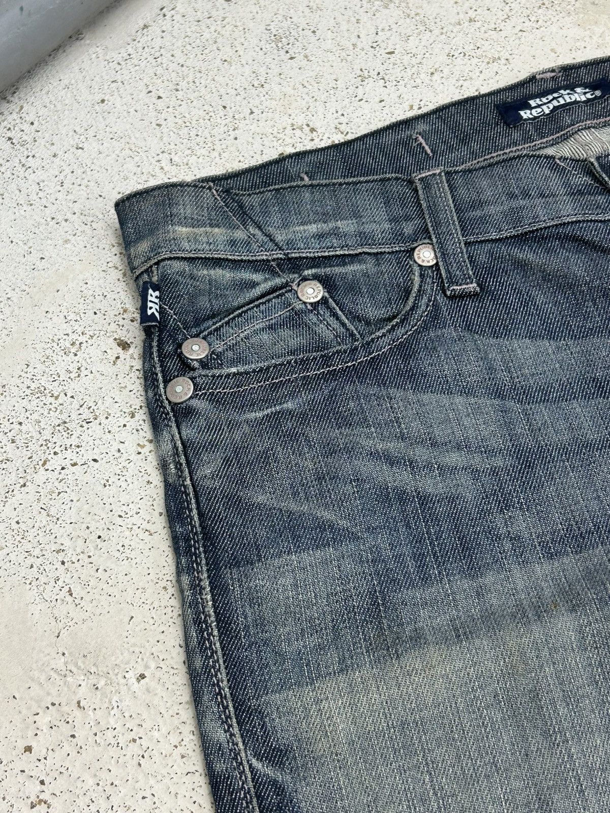 Hysteric Glamour Vintage Extreme Flare Jeans Rock Republic Sanforized Denim Size US 31 - 9 Thumbnail