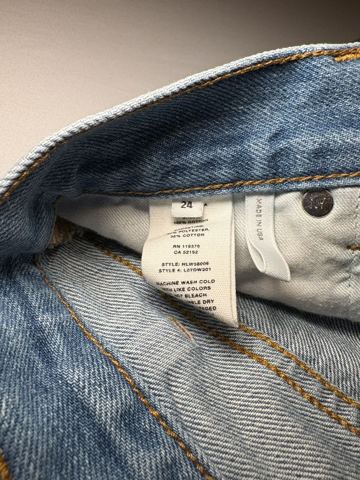 Helmut Lang Helmut Lang Hook Clasp Lightwash Jeans Size 24" / US 00 / IT 34 - 4 Thumbnail