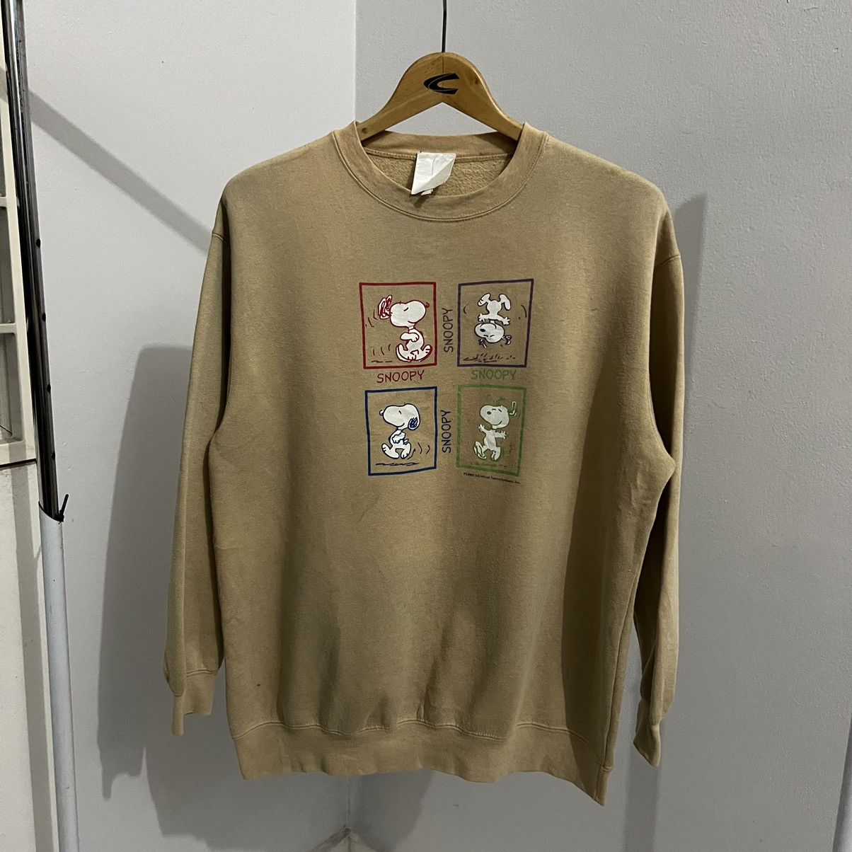 Vintage Vintage 90s Snoopy Beige Crewneck Medium Size | Grailed