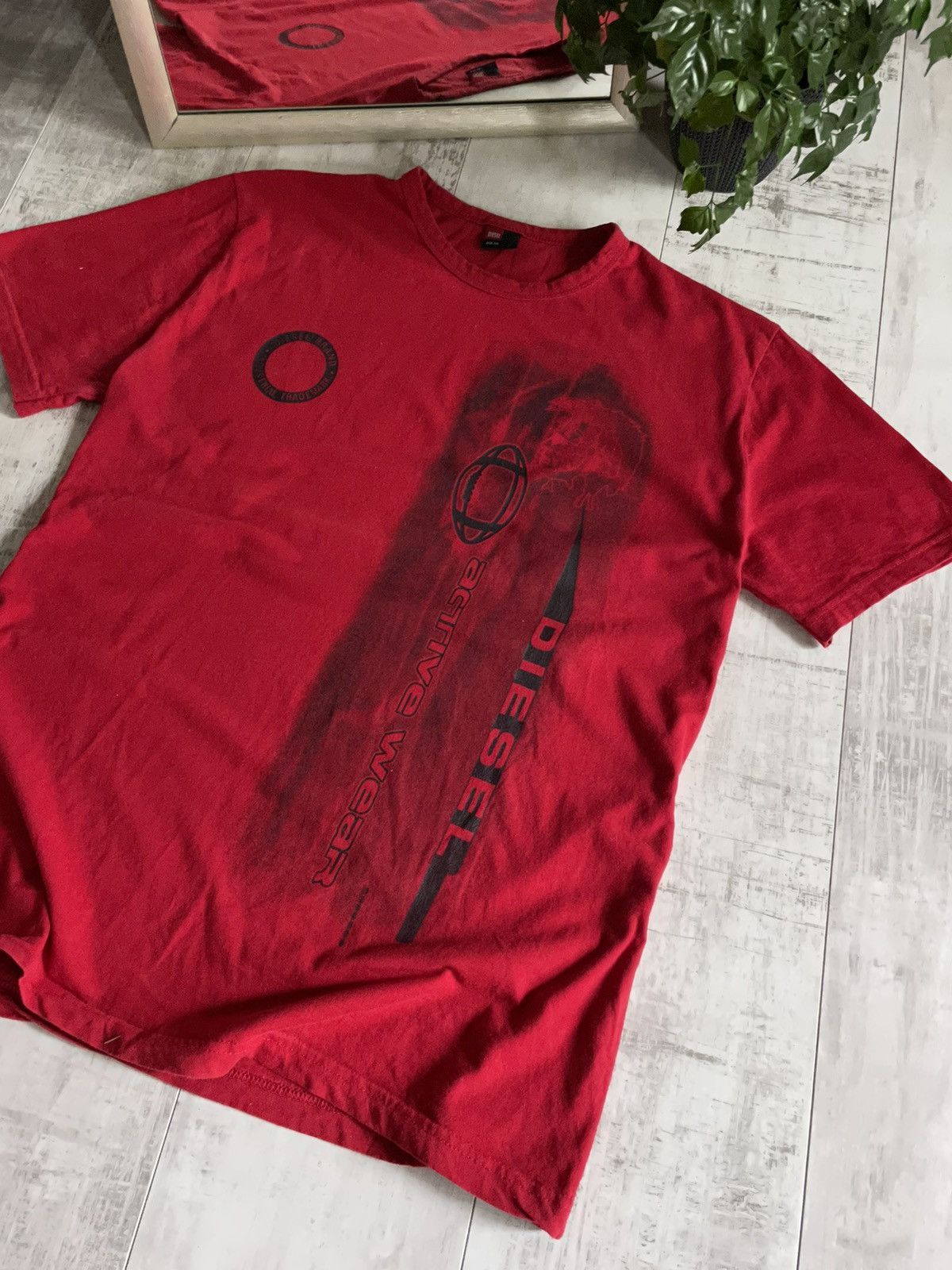 Diesel × Vintage Vintage Y2K Diesel 90’s T-Shirt Active Wear Avant Garde RARE Size US XXL / EU 58 / 5 - 5 Thumbnail