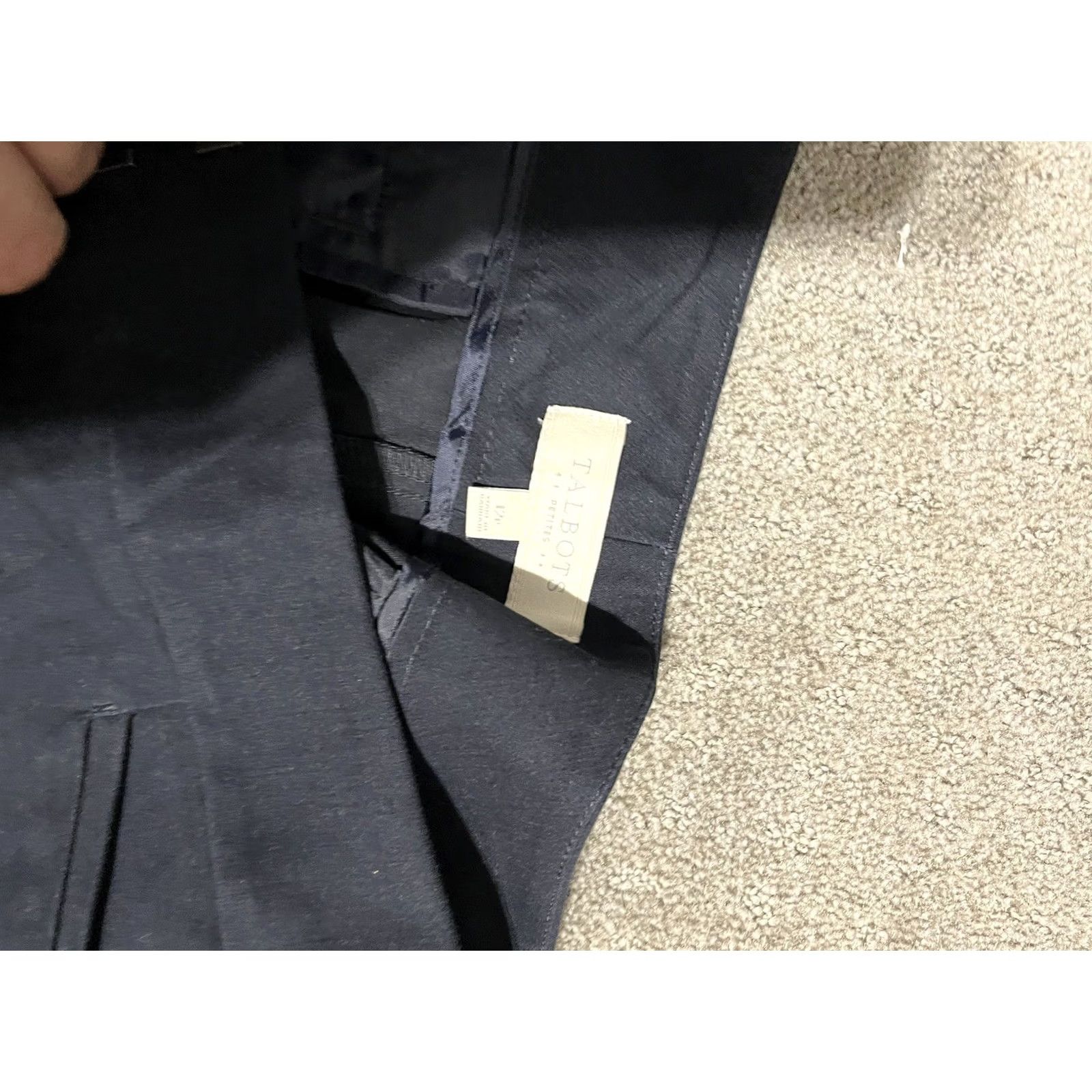 Talbots Talbots Pants Womens 12P Navy Blue Straight Stretch Casual Business Chino Pants Petites Regular Inseam 26in Womens Size 32" / US 10 / IT 46 - 5 Thumbnail