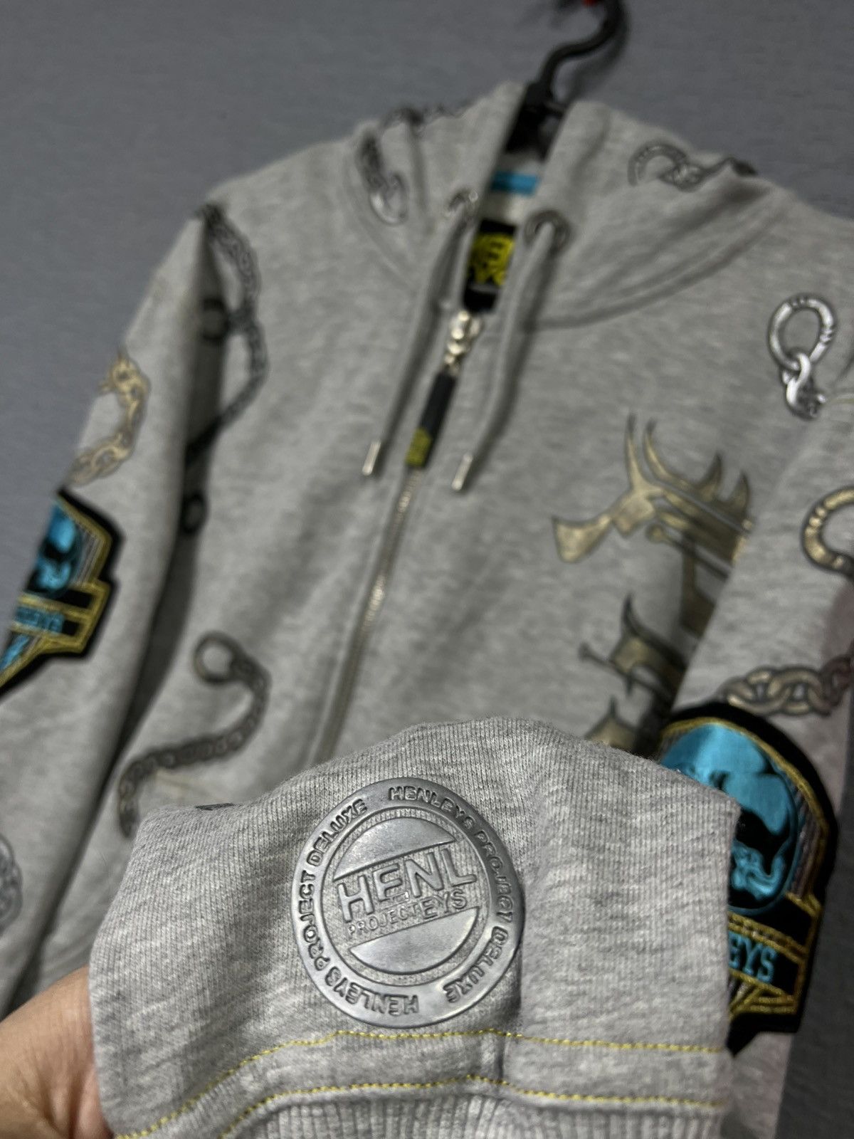 Other Affliction × Vintage Henleys Project Deluxe Big Skull Hoodie Size US L / EU 52-54 / 3 - 4 Thumbnail