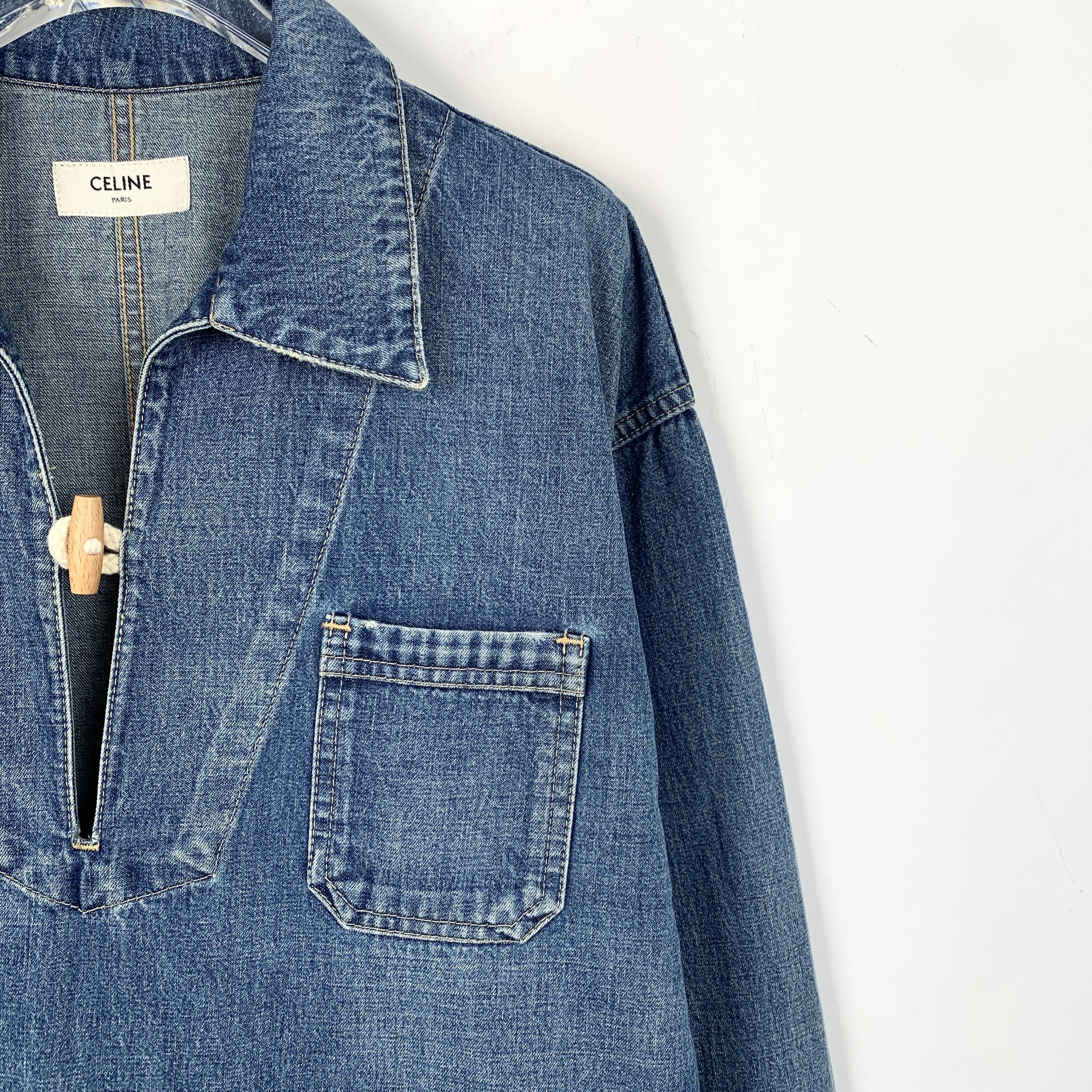 Celine Celine Blue Horn Button Cotton Denim Jacket S Size S / US 4 / IT 40 - 6 Thumbnail
