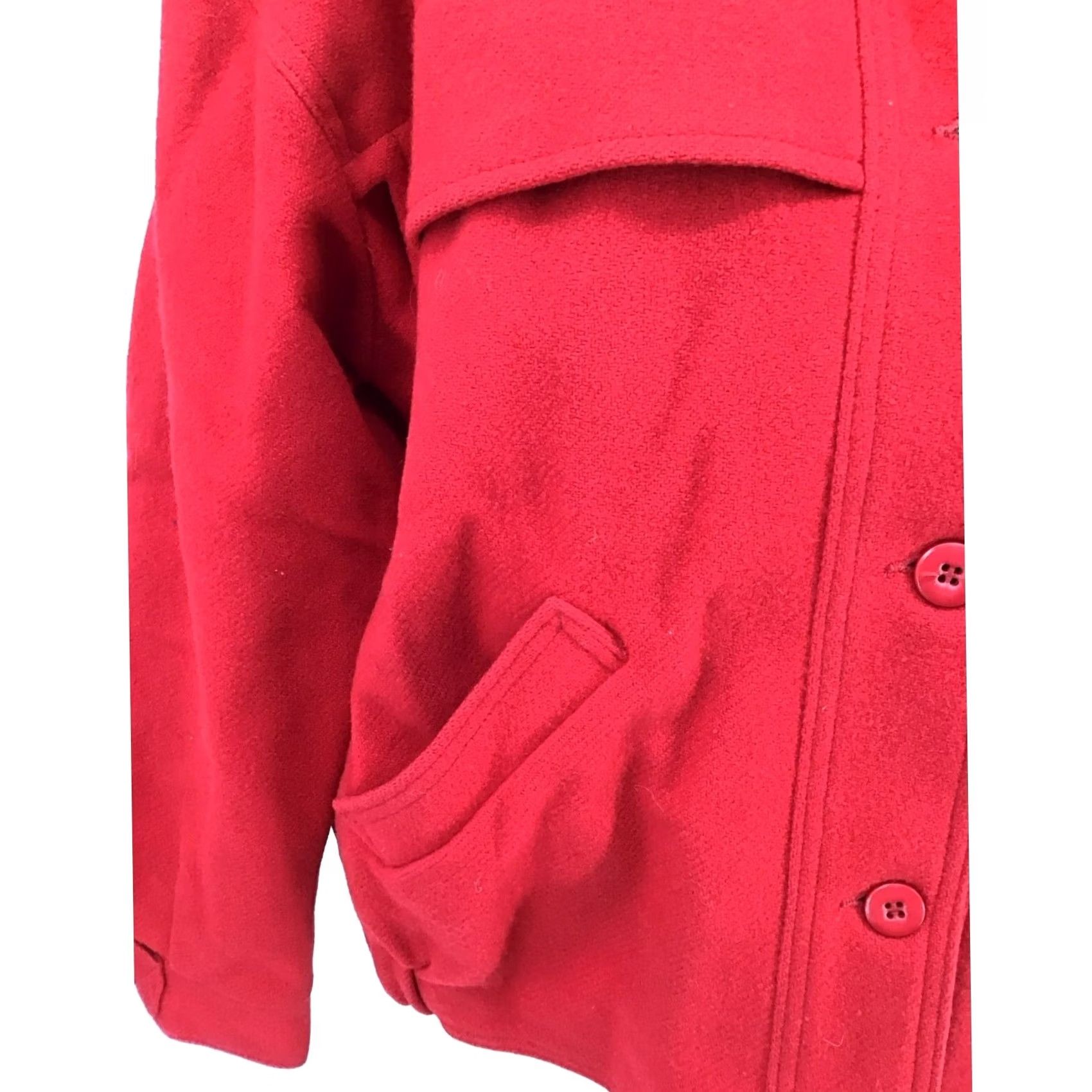 Vintage VINTAGE Woolrich Jacket Woman Red Full Zip Medium M Polyester Solid Breathable Zip Womens Size M / US 6-8 / IT 42-44 - 4 Thumbnail