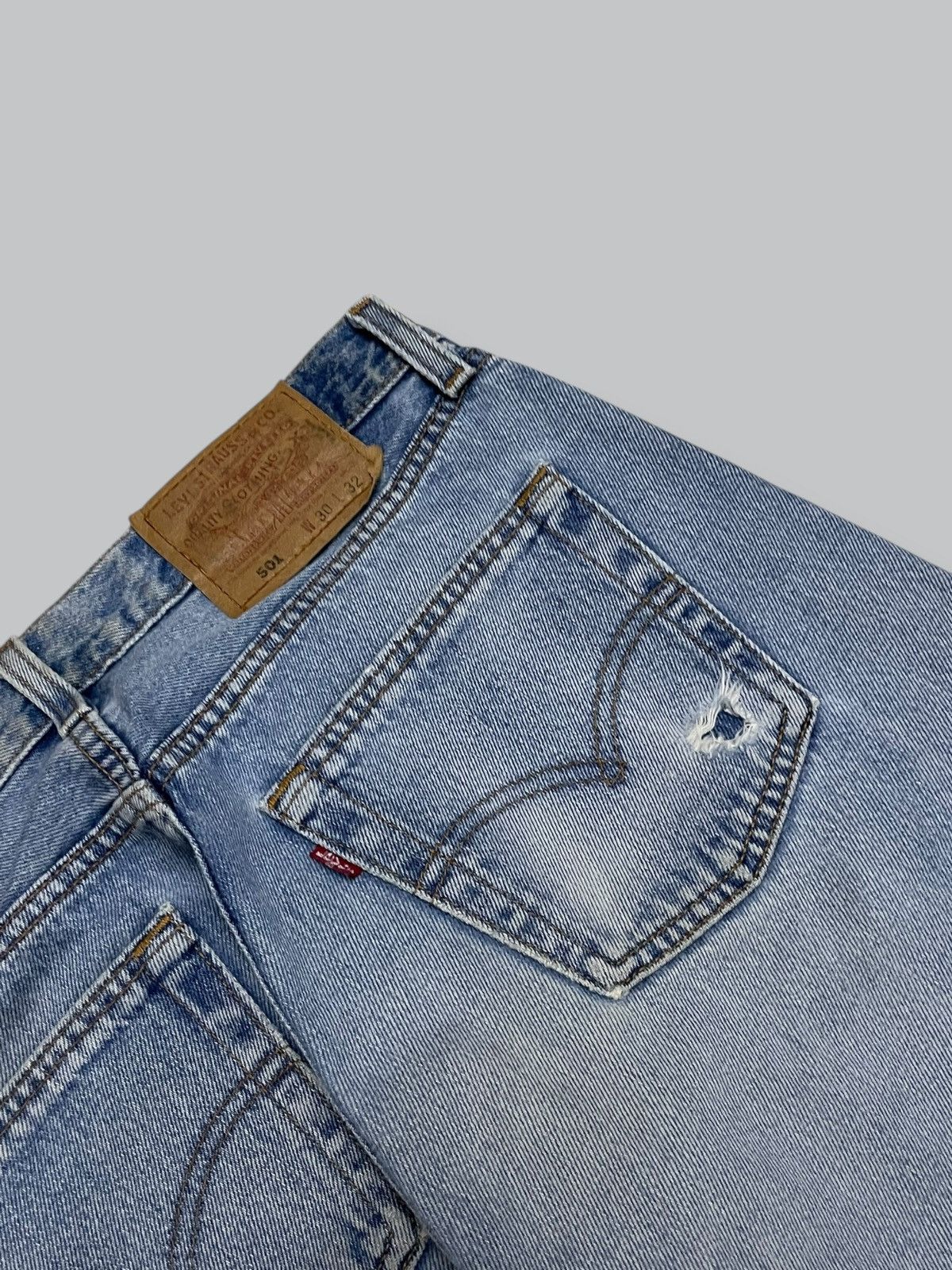 Levi's Vintage Clothing Vintage 1990s Designer Levis 501 Classic Blue Dirt Denim Size US 29 - 15 Thumbnail