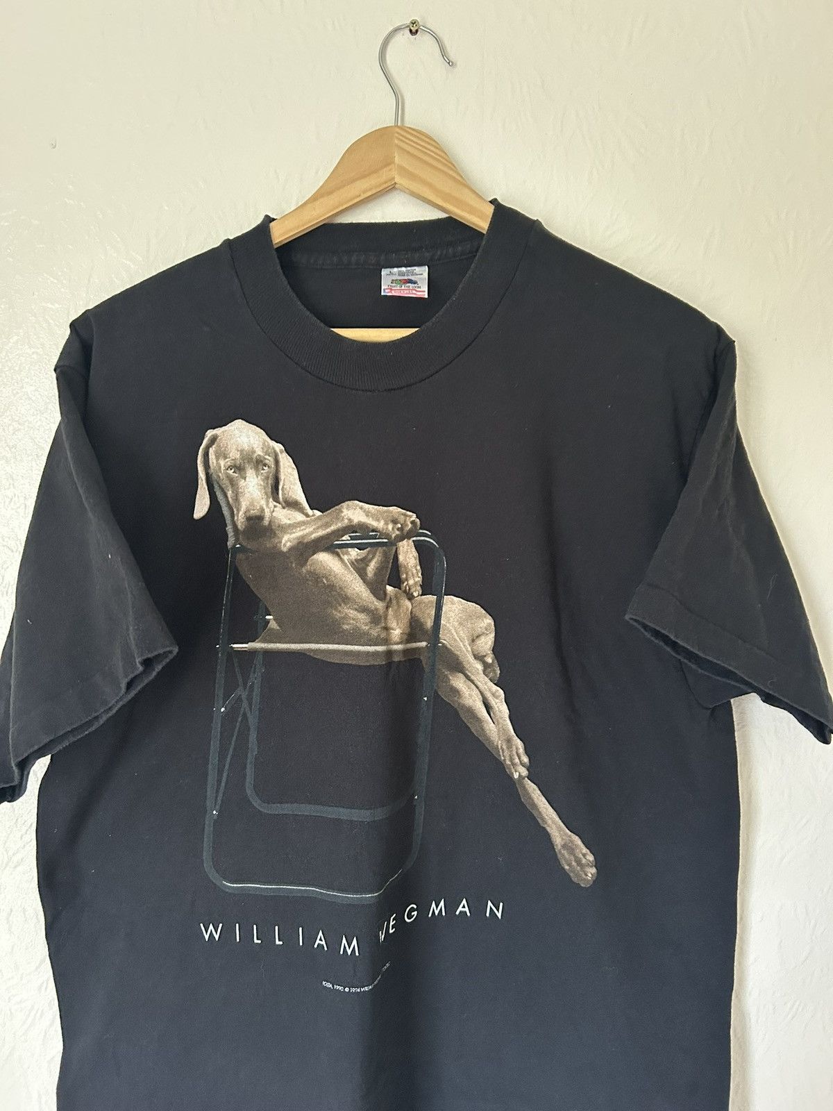 Fruit Of The Loom vintage rare tee with art photographer William Wegman Size US L / EU 52-54 / 3 - 2 Thumbnail
