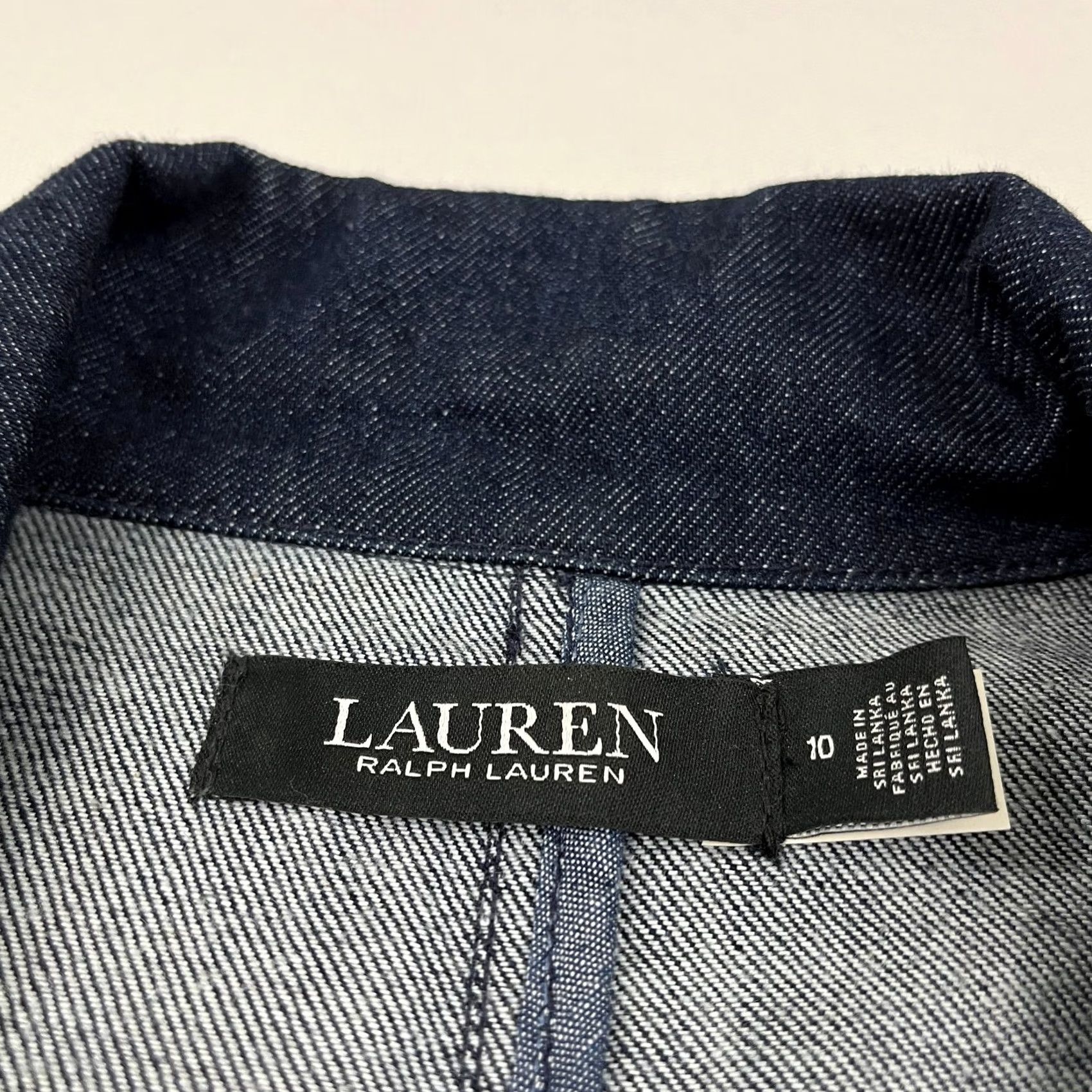 Ralph Lauren VINTAGE Lauren Ralph Lauren Denim Blazer Jacket Size 10 Blue Equestrian Academia Preppy Mens Women? Size L / US 10 / IT 46 - 3 Thumbnail