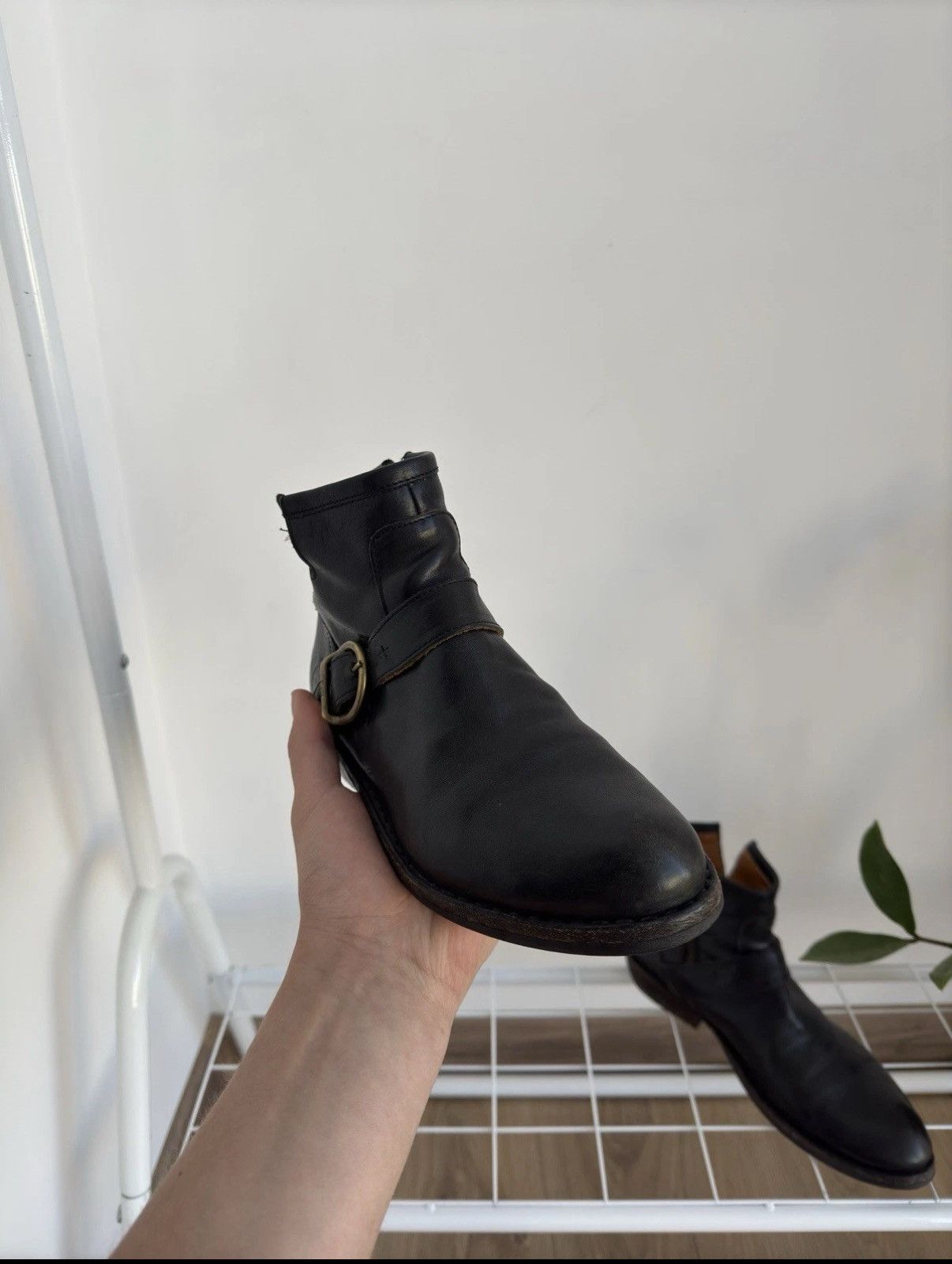 Fiorentini + Baker Fiorentini BAKER Vintage Y2K Woman Leather Biker Black Boots Size US 6 / IT 36 - 4 Thumbnail