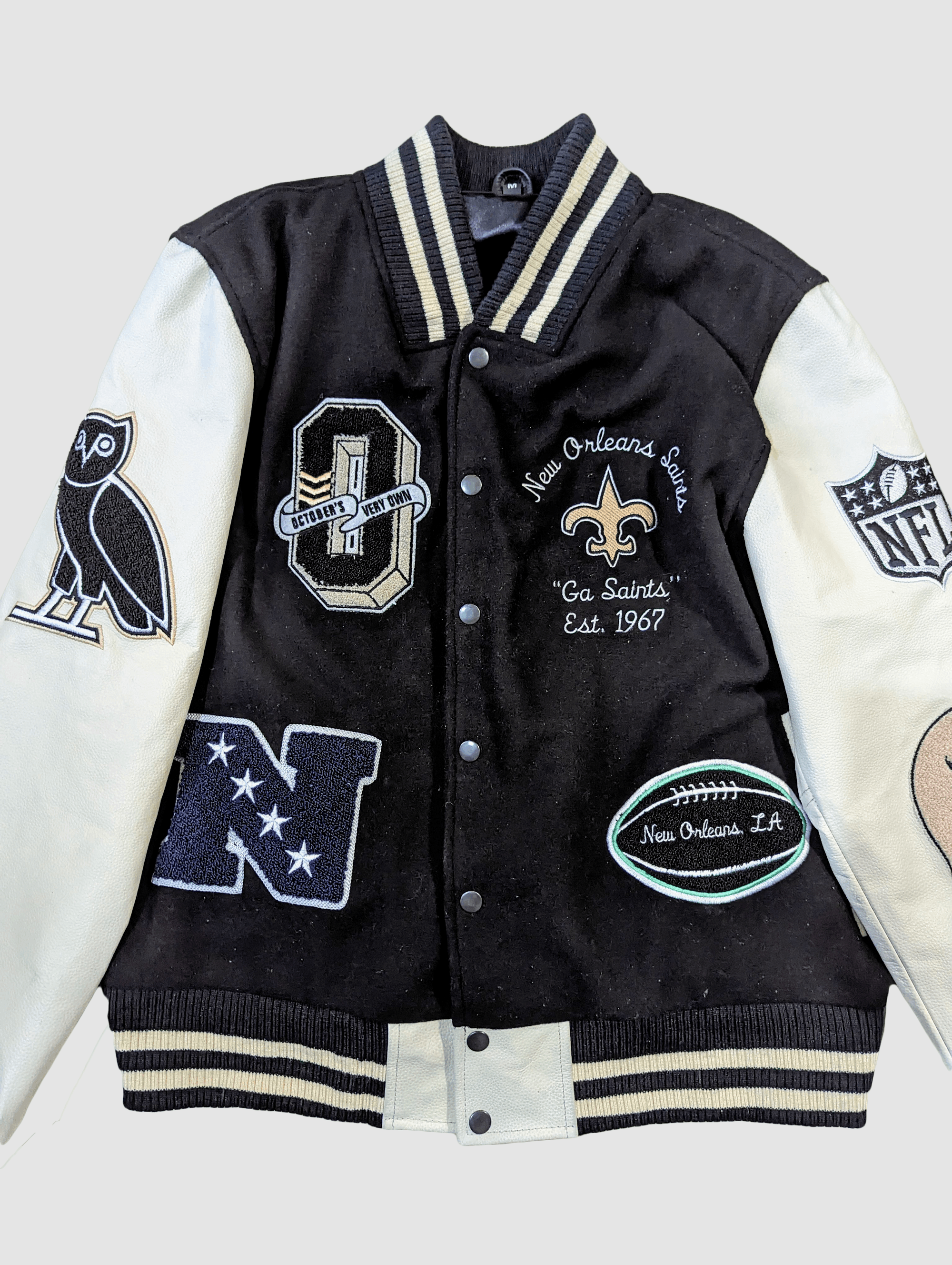 Other OVO X NFL - New Orleans Saints Varsity Jacket (Replica) Size US L / EU 52-54 / 3 - 4 Thumbnail