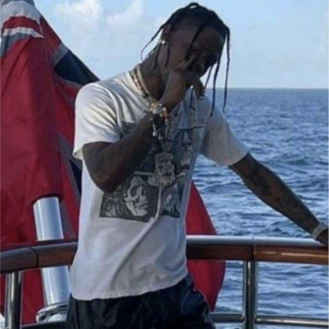 Number (N)ine Number (N)ine x Led Zeppelin T-Shirt / Band Tee Travis Scott Size US M / EU 48-50 / 2 - 4 Thumbnail