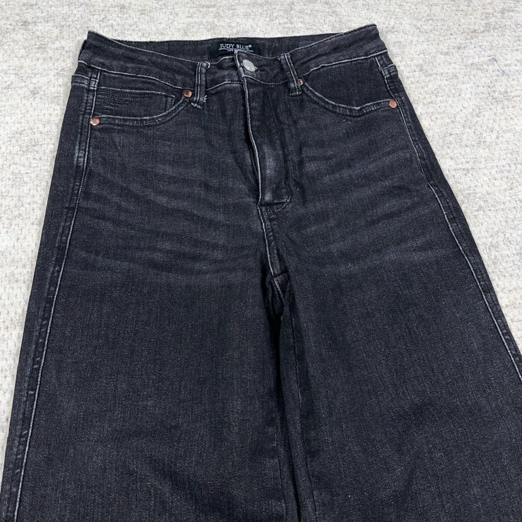 Vintage Judy Blue Jeans Women 5 27 Straight Leg Relaxed Fit Black Wash Frayed Raw Hem - Vintage? No Size 27" / US 4 / IT 40 - 7 Thumbnail